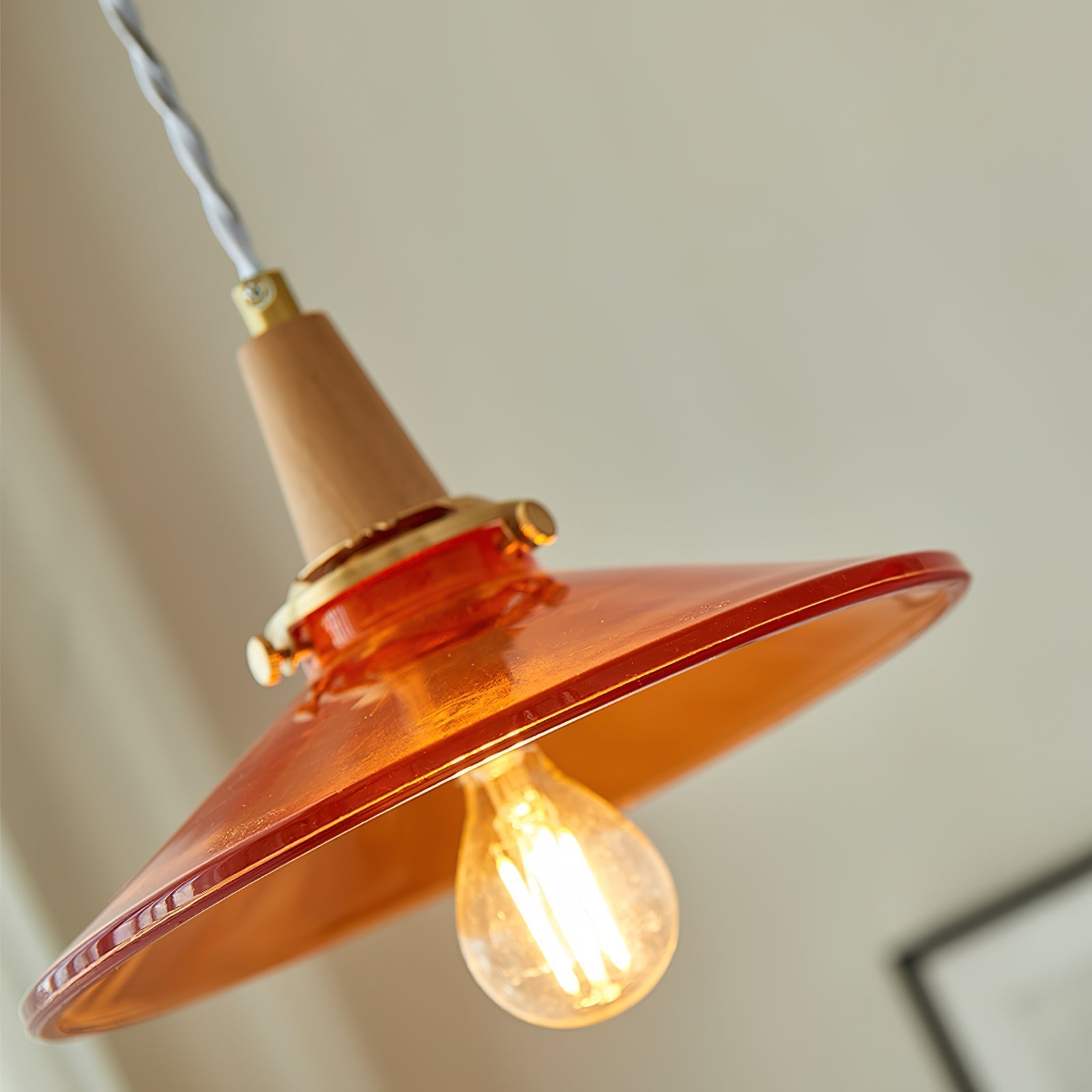 Benra Suspension Orange Verre Scandinave