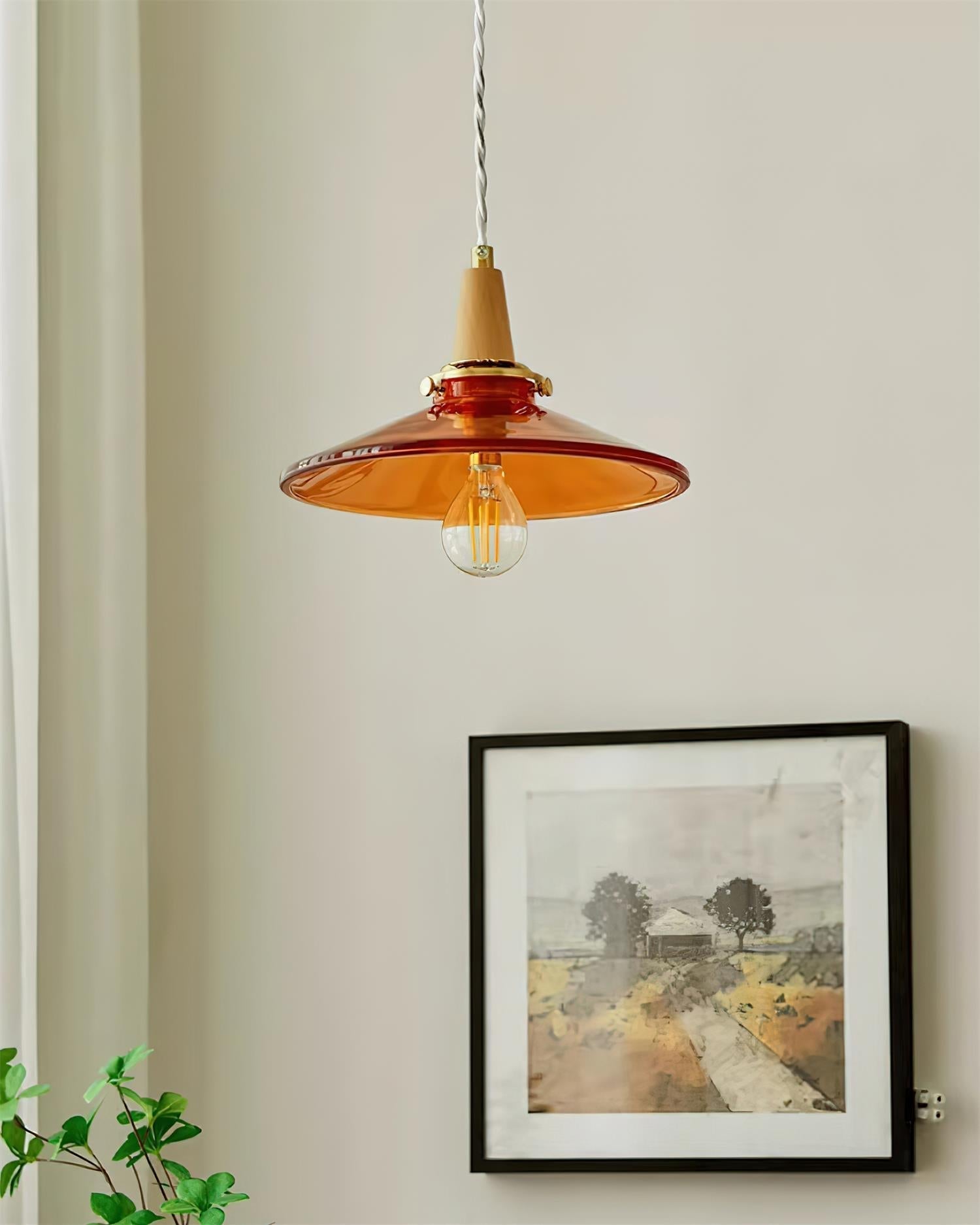Benra Suspension Orange Verre Scandinave
