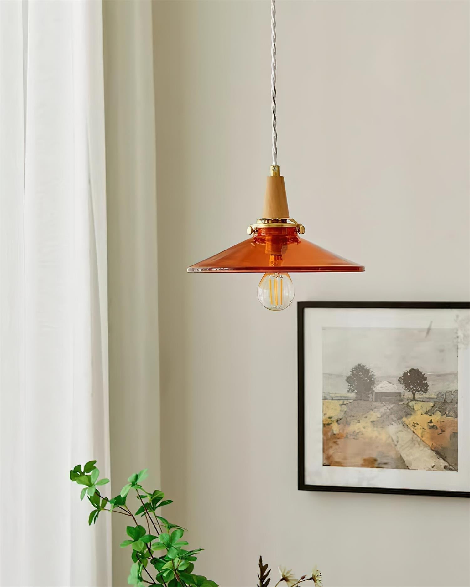 Benra Suspension Orange Verre Scandinave
