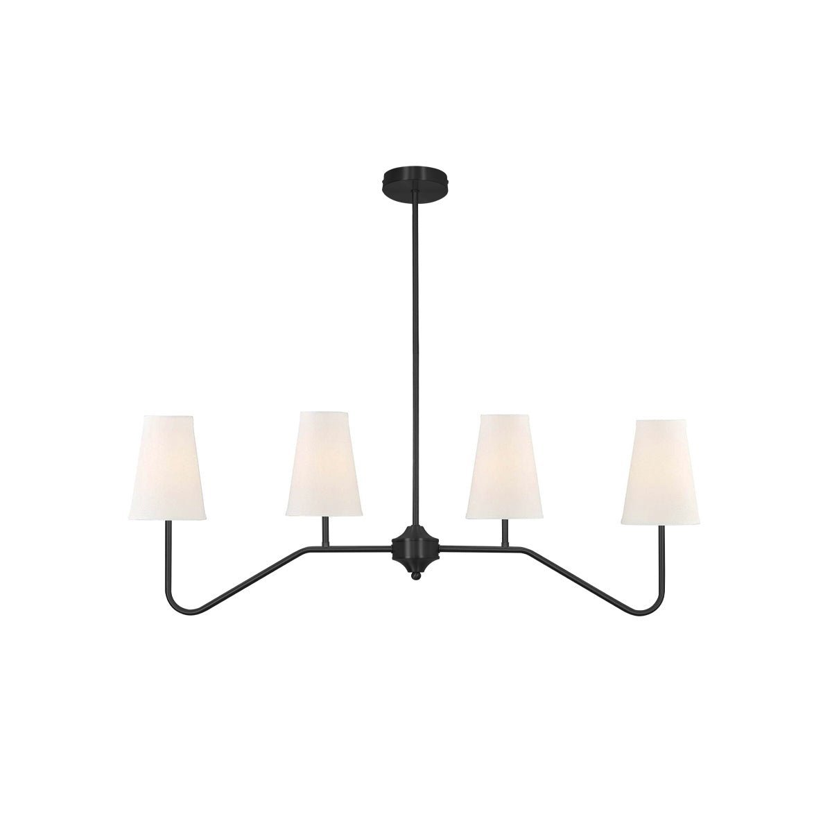 Lustra Lustre Laiton Courbé Beige Linéaire