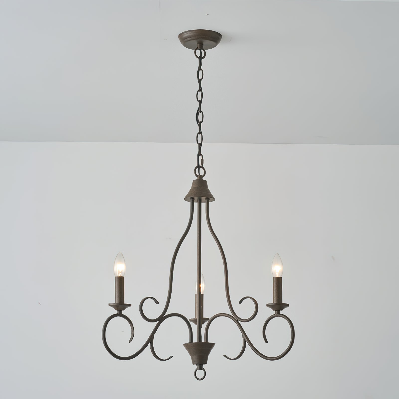 Dvaluvyu Ancien Industriel Métal Lustre