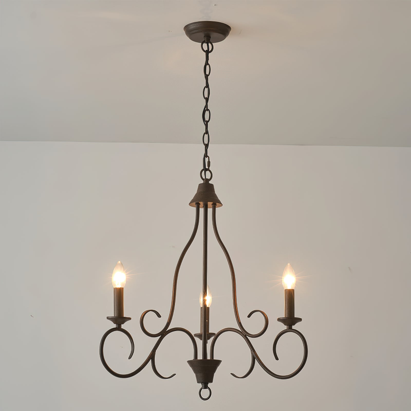 Dvaluvyu Ancien Industriel Métal Lustre
