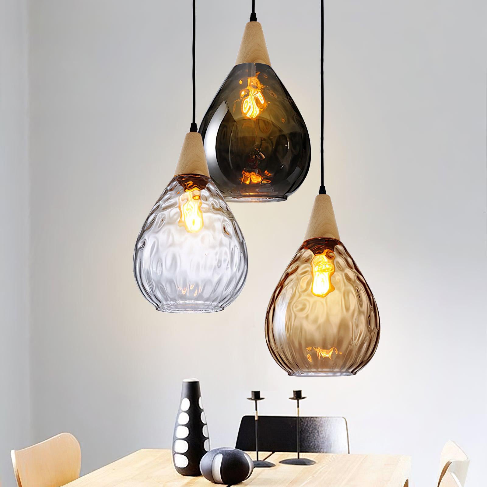 Solara Suspension en Verre Clair Nordique Moderne
