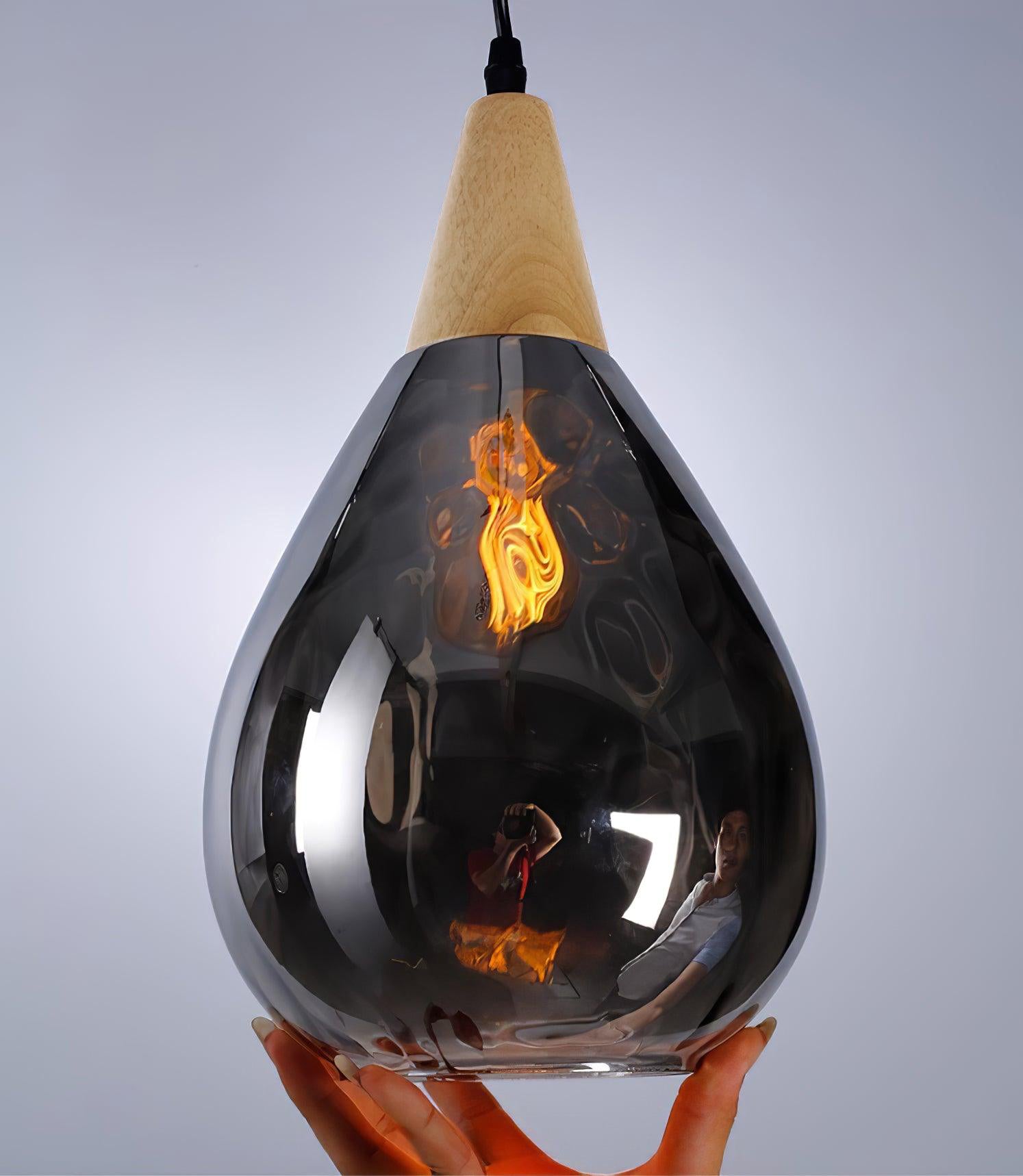 Solara Suspension en Verre Clair Nordique Moderne