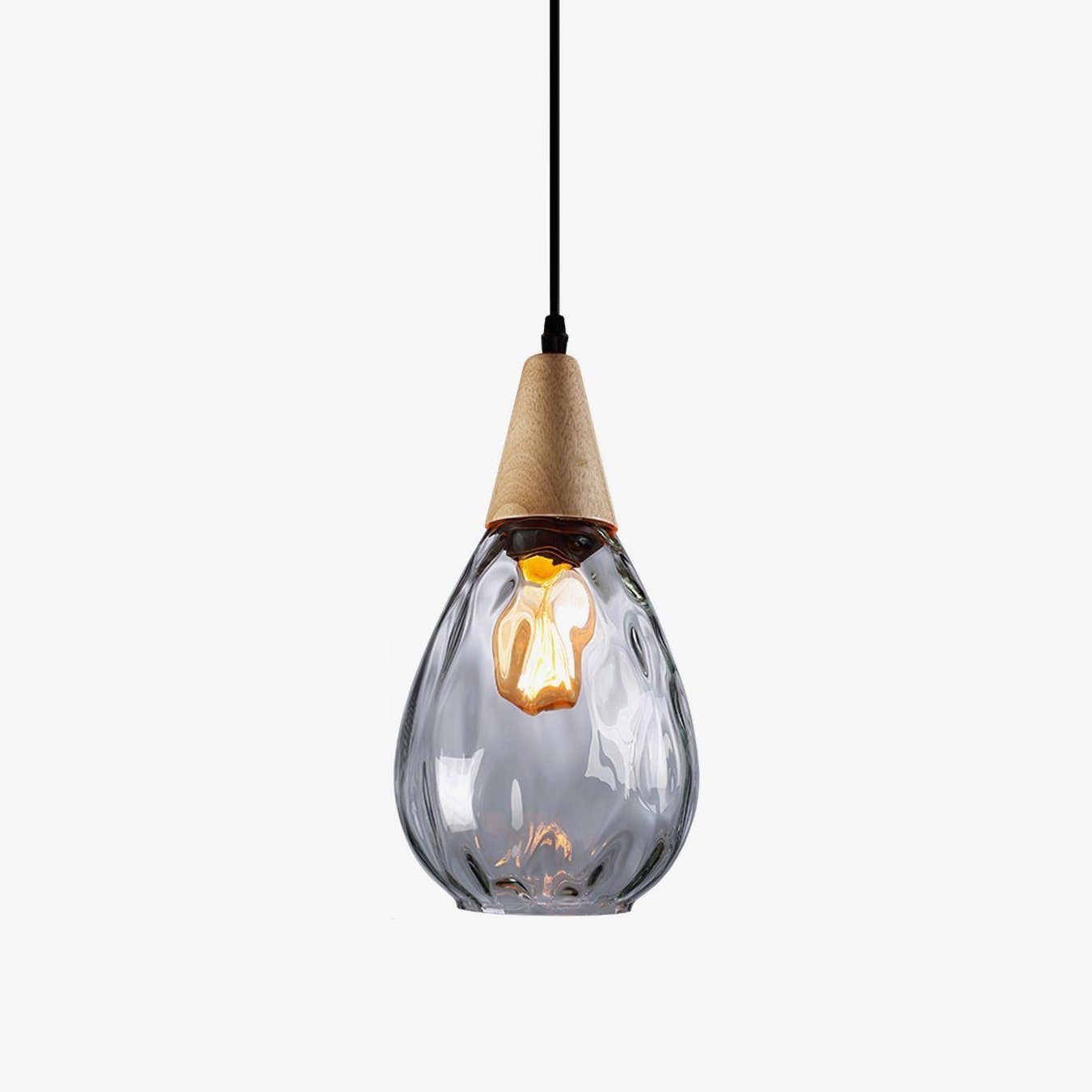 Solara Suspension en Verre Clair Nordique Moderne