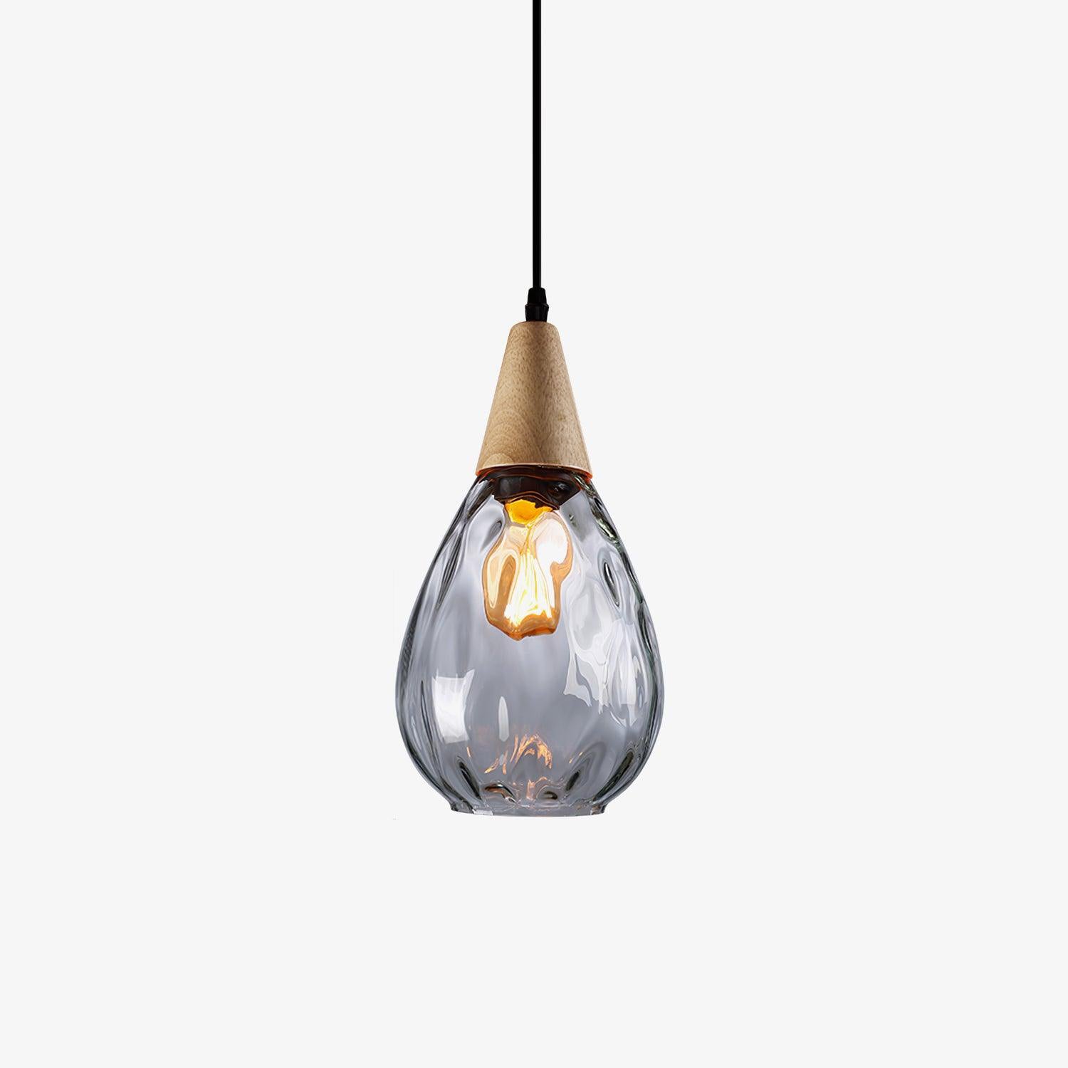 Solara Suspension en Verre Clair Nordique Moderne