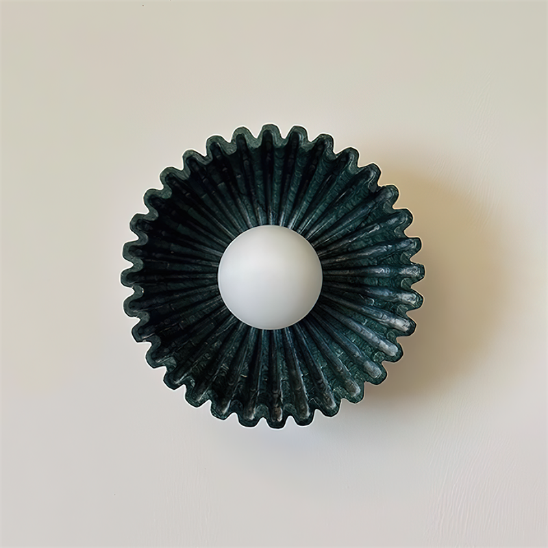 Applique Murale Céramique Verre Blanc Noir Beige Sculptural