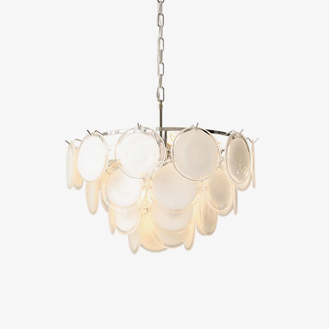 Noelia Lustre en Verre Chrome Élégant