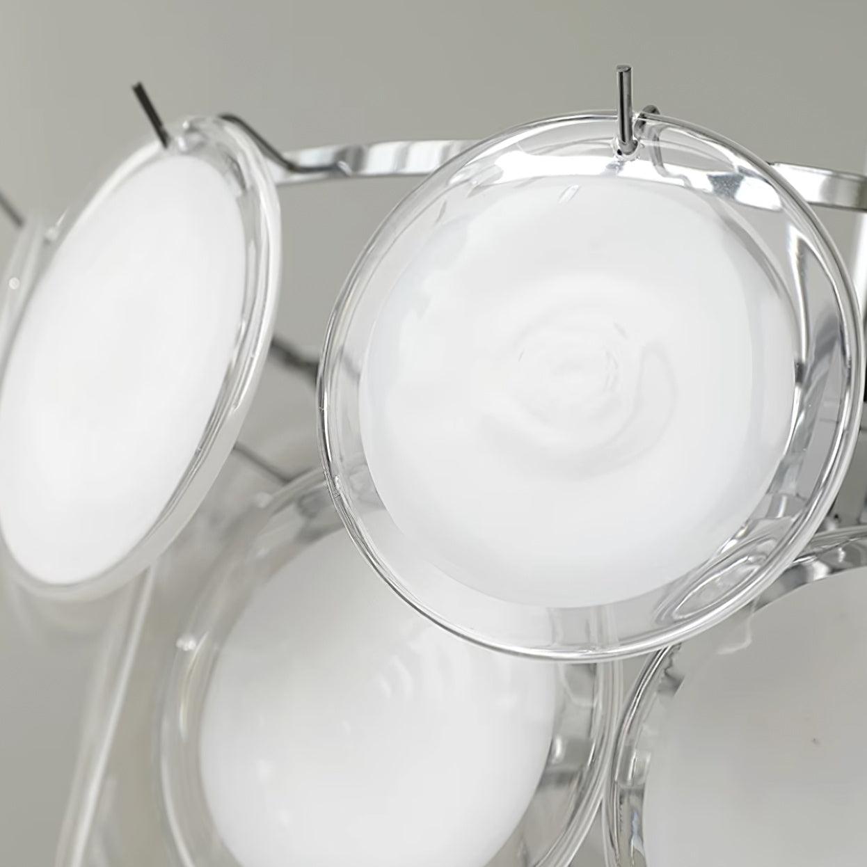 Noelia Lustre en Verre Chrome Élégant