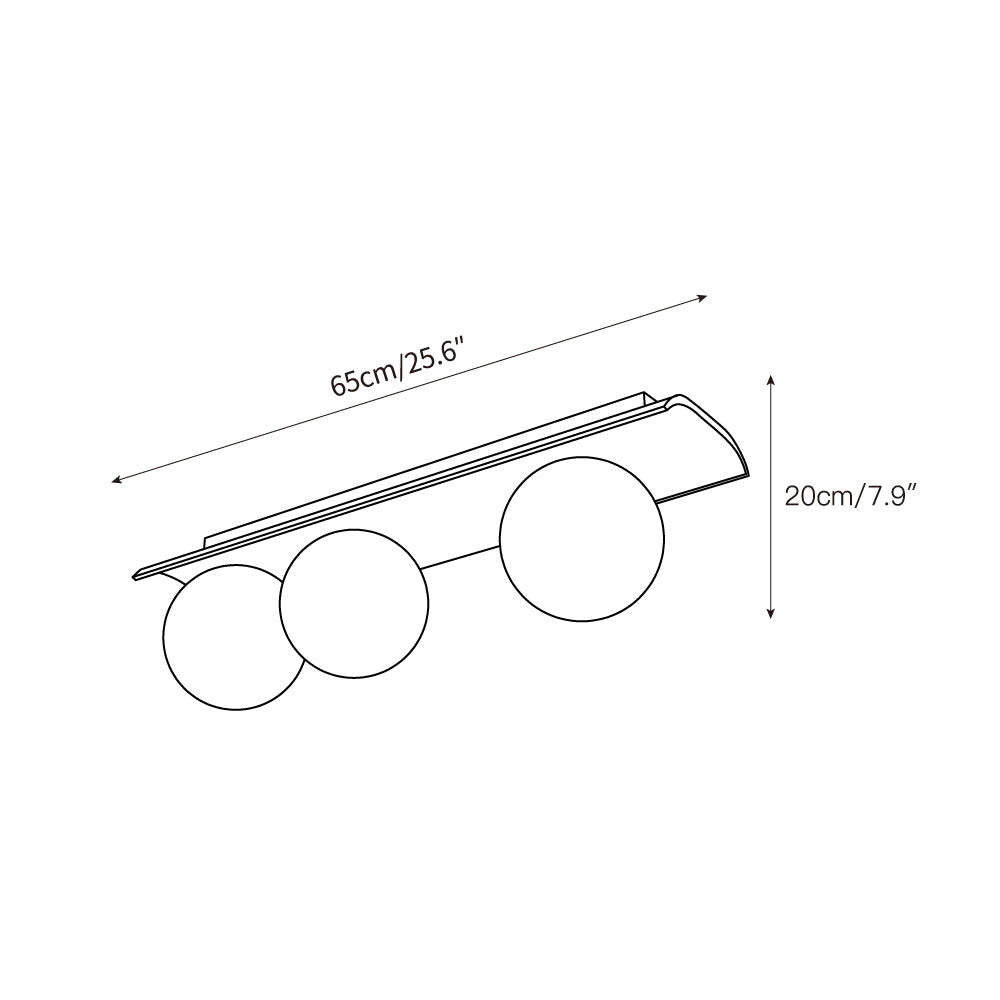 Bianca Globe Moderne Minimaliste Travertin Verre Plafonnier