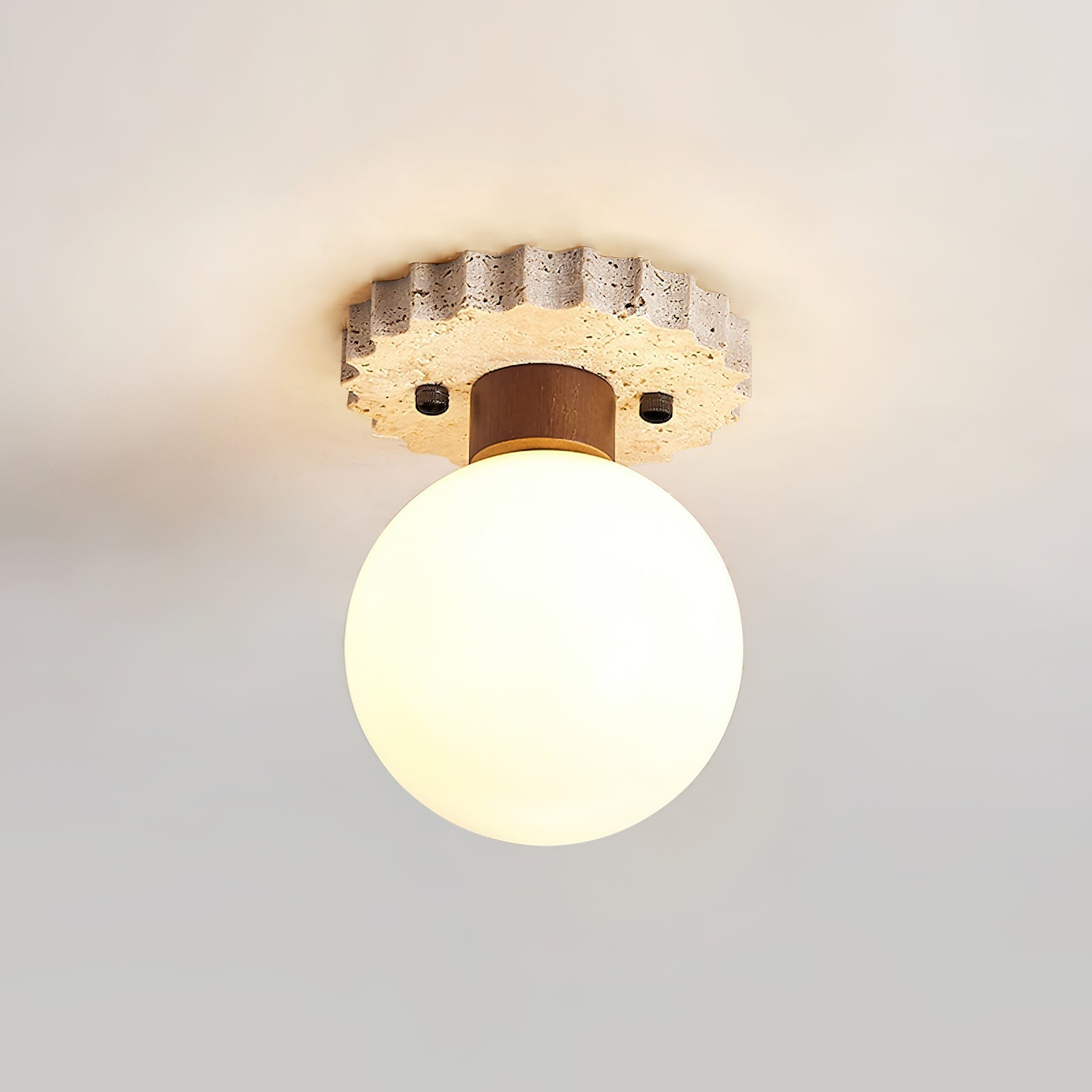 Ritta Plafonnier Moderne En Travertin