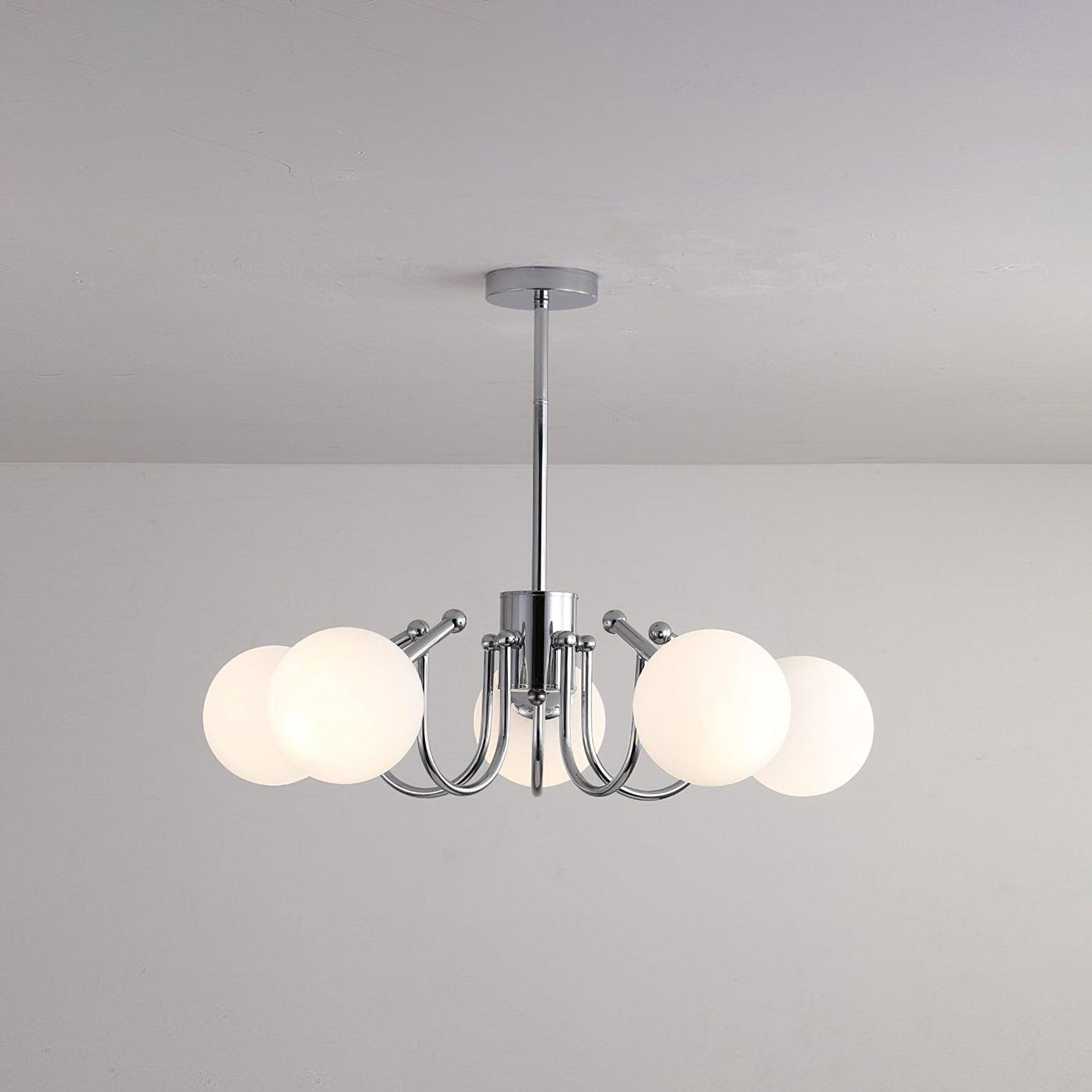 Aurora Lustre Globe en Chrome Moderne