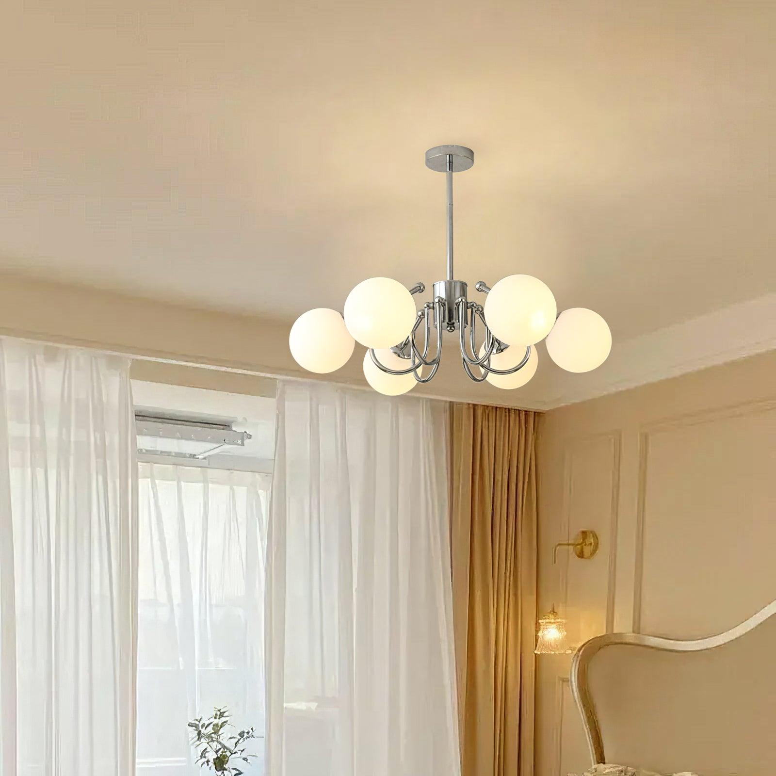 Aurora Lustre Globe en Chrome Moderne