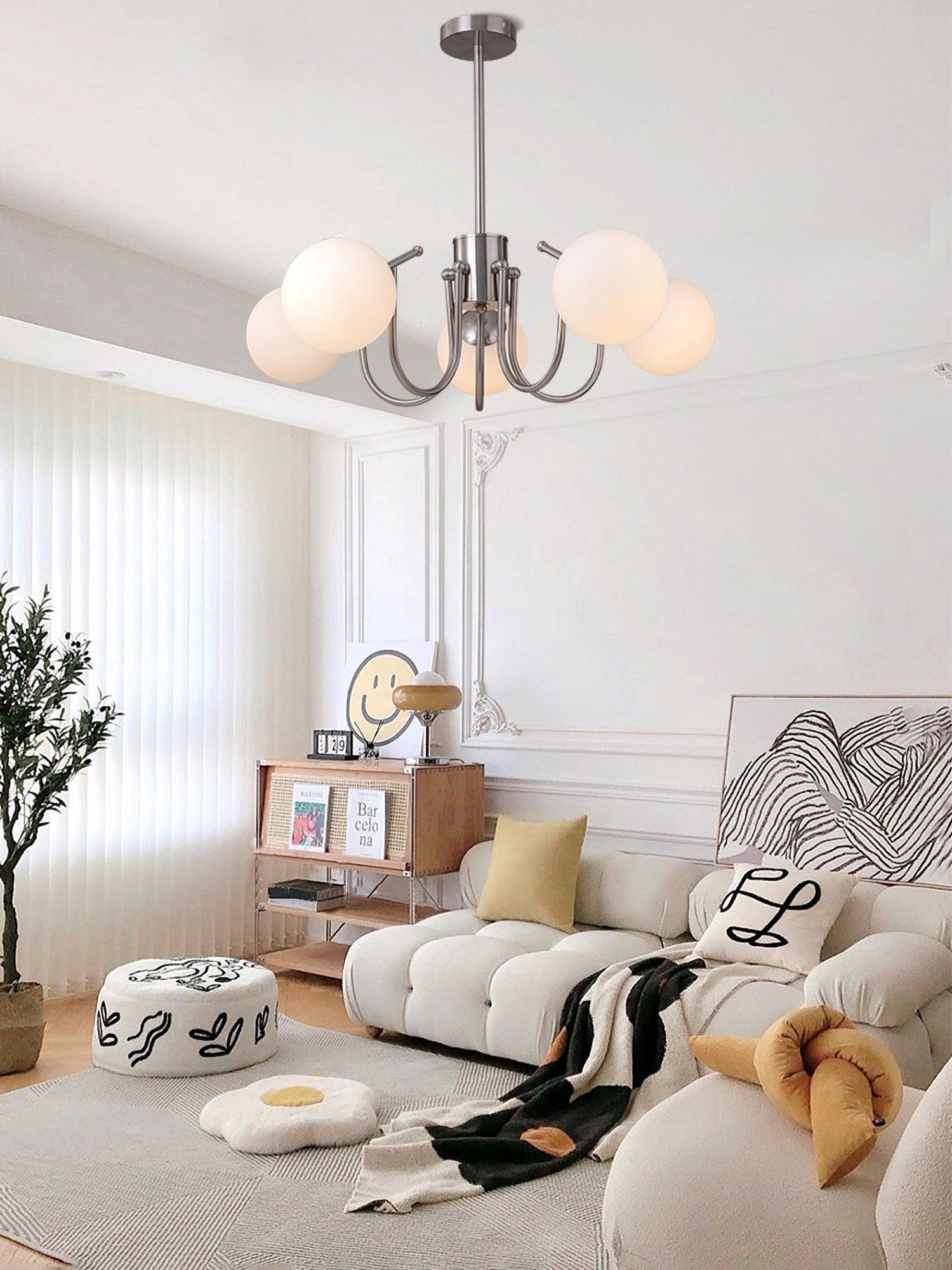 Aurora Lustre Globe en Chrome Moderne