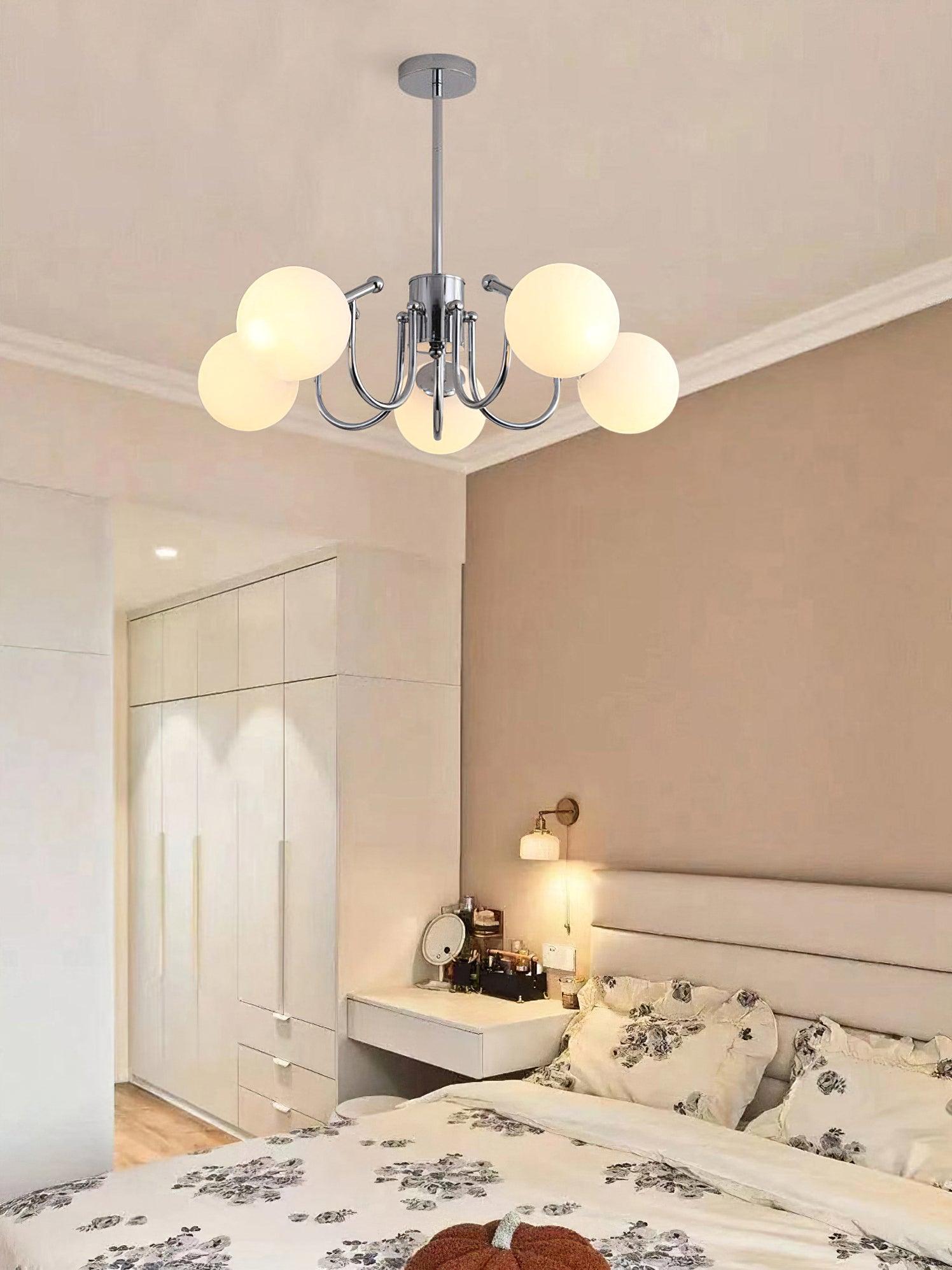 Aurora Lustre Globe en Chrome Moderne
