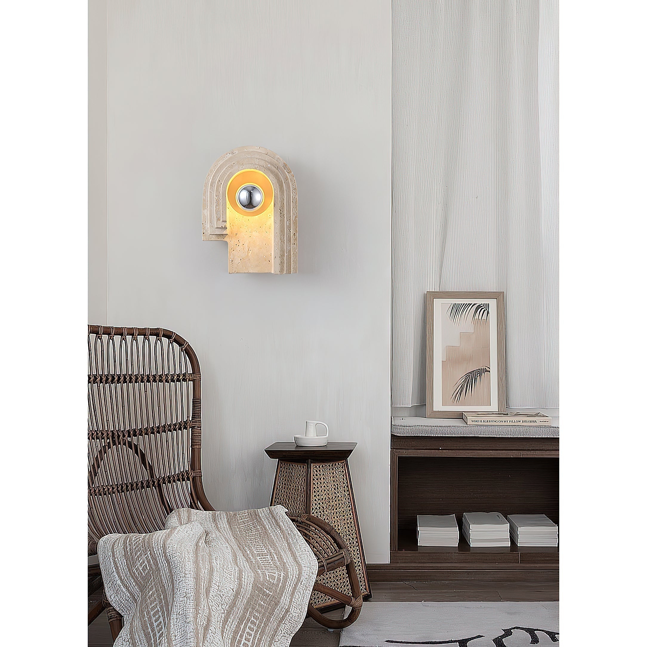 Mjolkuvyh Moderne Minimaliste Travertin Applique Murale