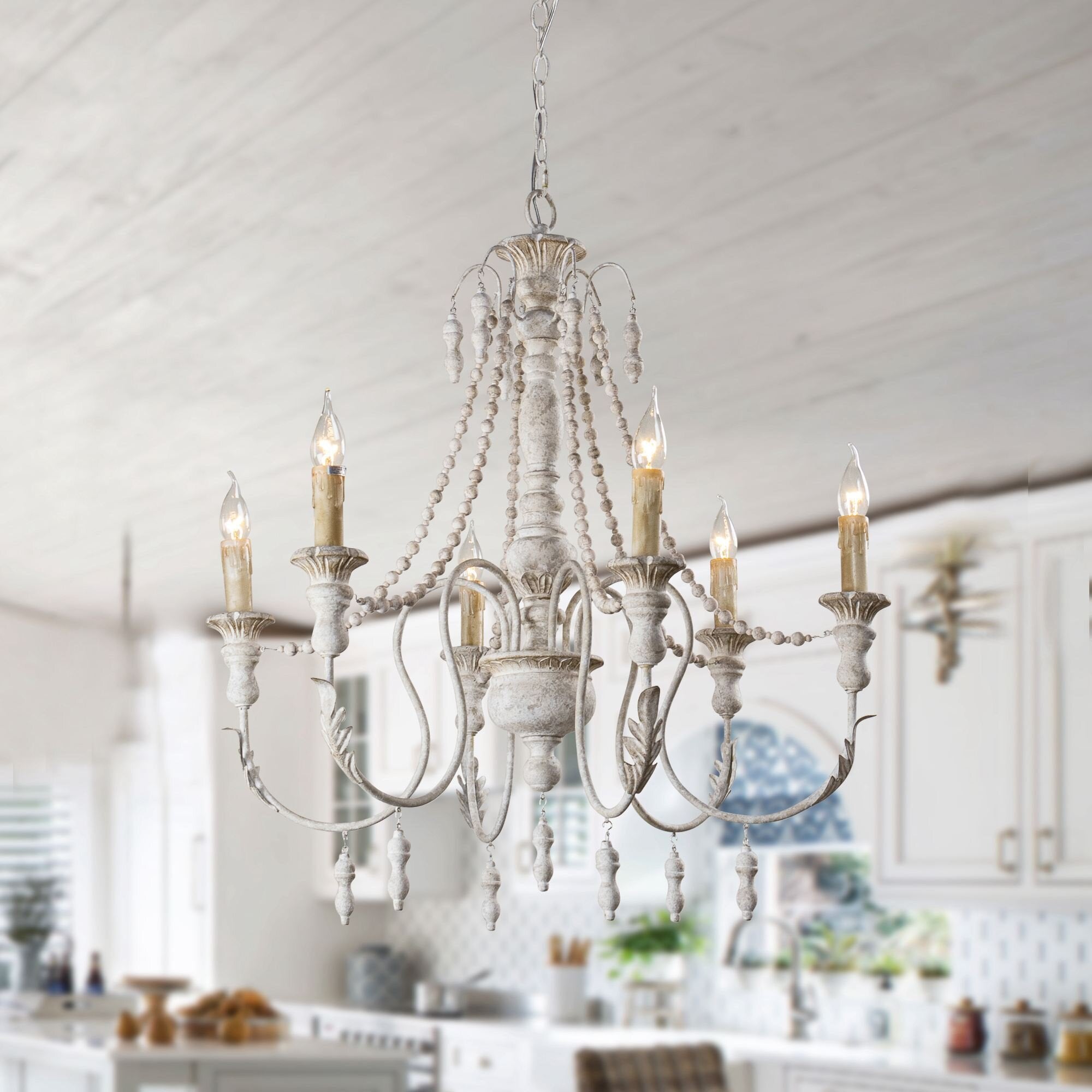 Norduvyh Postmodern Luxe Traditionnel Bois Métal Lustre