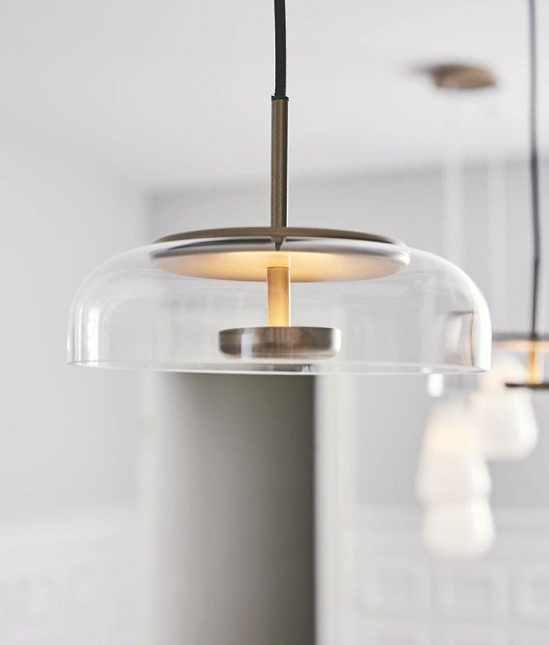 Lustra Suspension en Verre Transparent Élégante