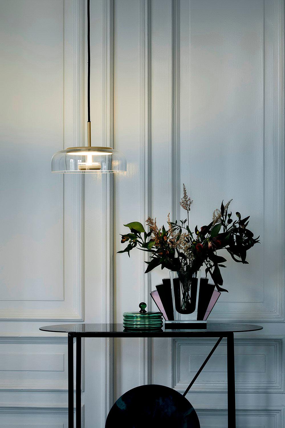 Lustra Suspension en Verre Transparent Élégante