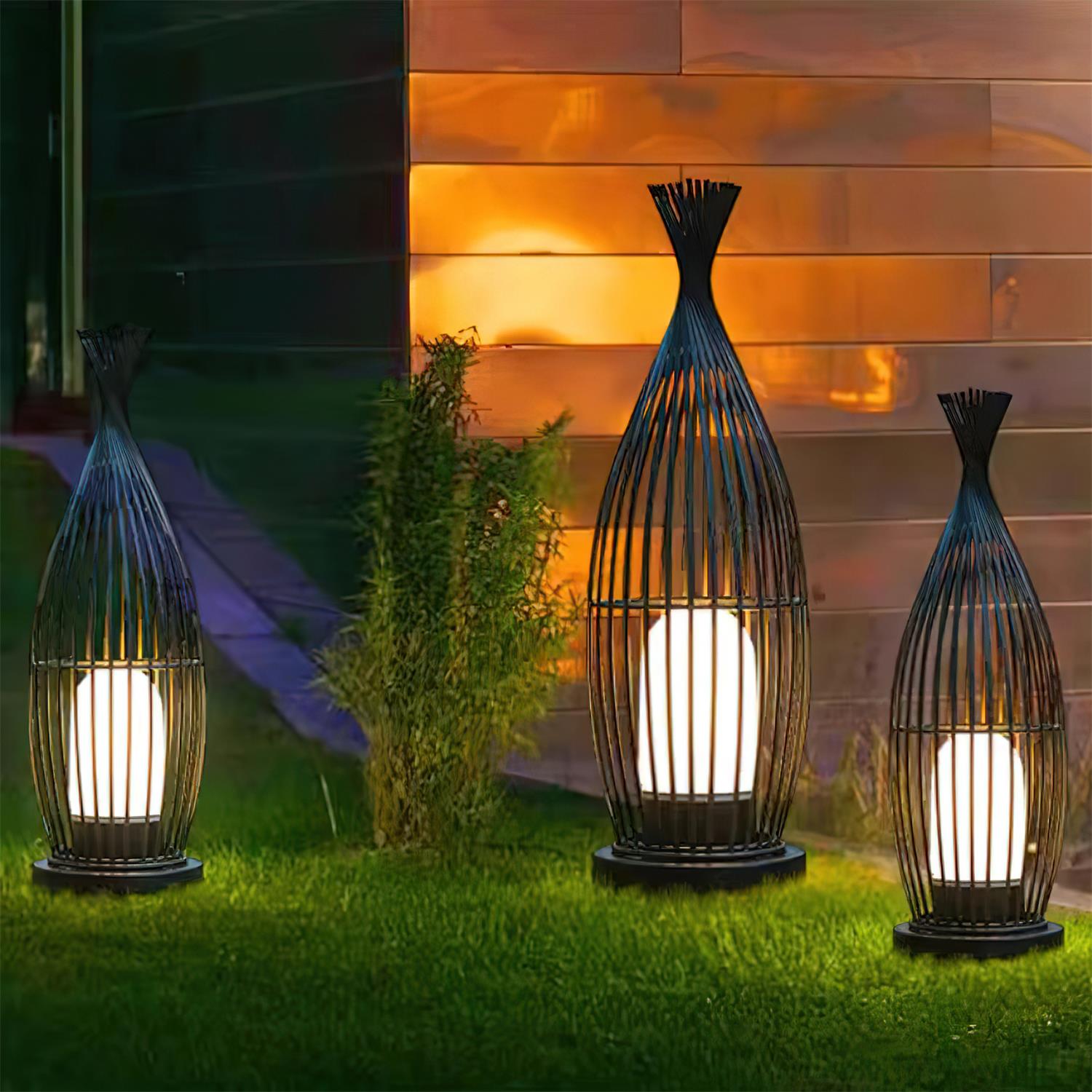 Birdcage Lampe de Poteau Extérieure Cage Industrielle