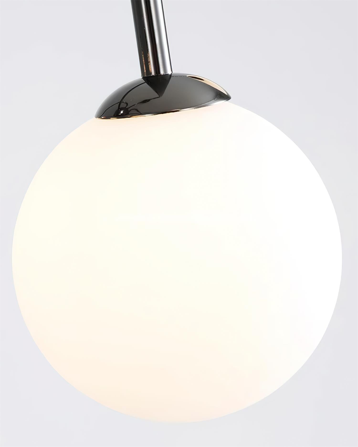 Virelli Lustre Arches Noires Globes en Verre Minimaliste