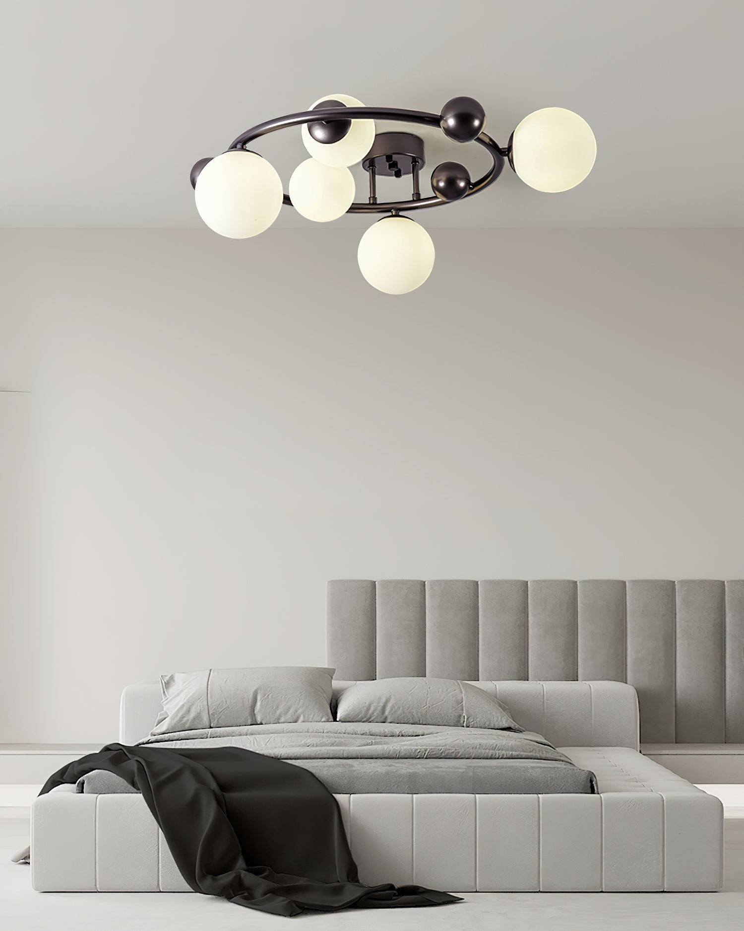 Keden Plafonnier Givré Verre Orbite Anneau Moderne