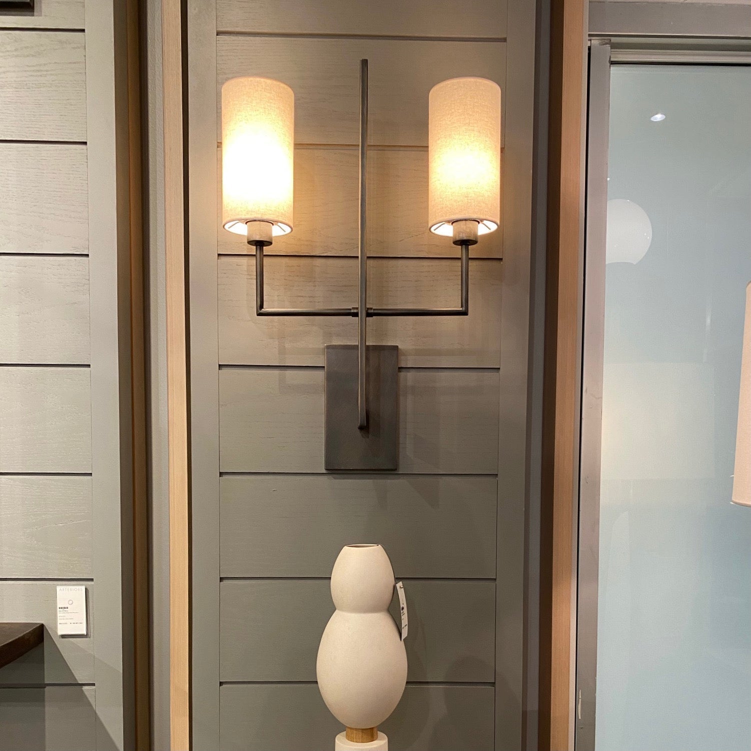 Qvistuvyj Moderne Minimaliste Métal Tissu Applique Murale