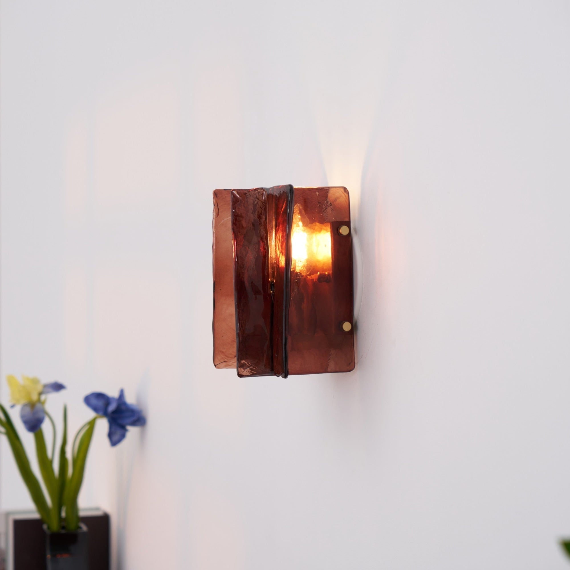 Solanic Lampe Murale Artistique en Verre Élégante