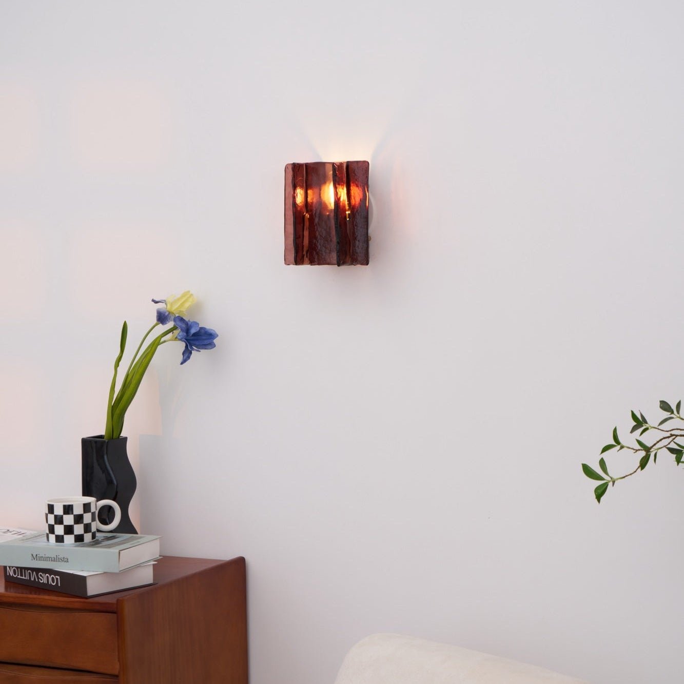 Solanic Lampe Murale Artistique en Verre Élégante