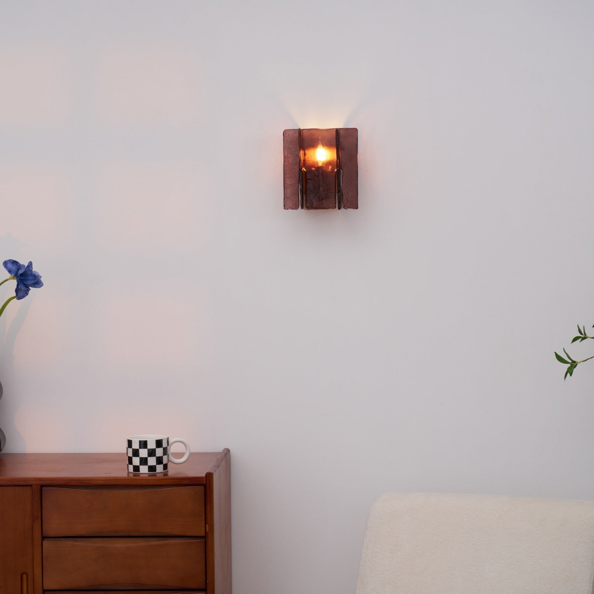Lustra Wall Light Brass Glass Clear