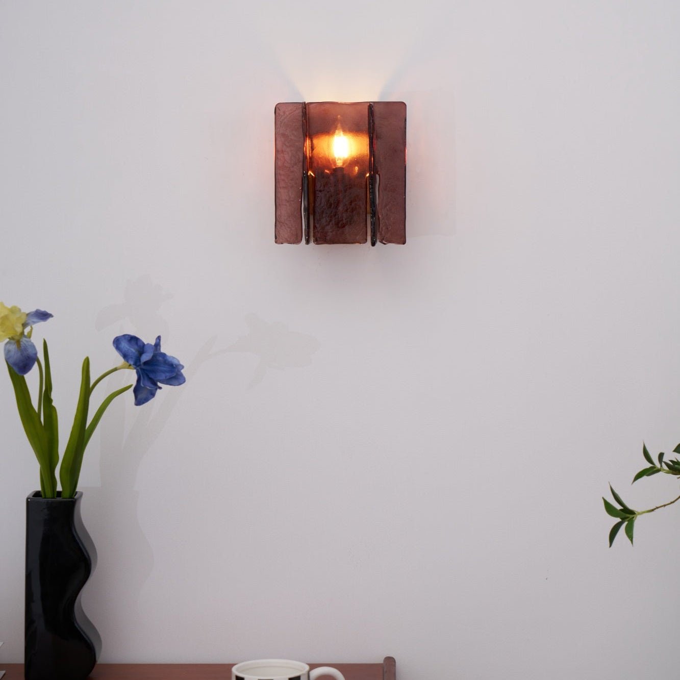 Solanic Lampe Murale Artistique en Verre Élégante