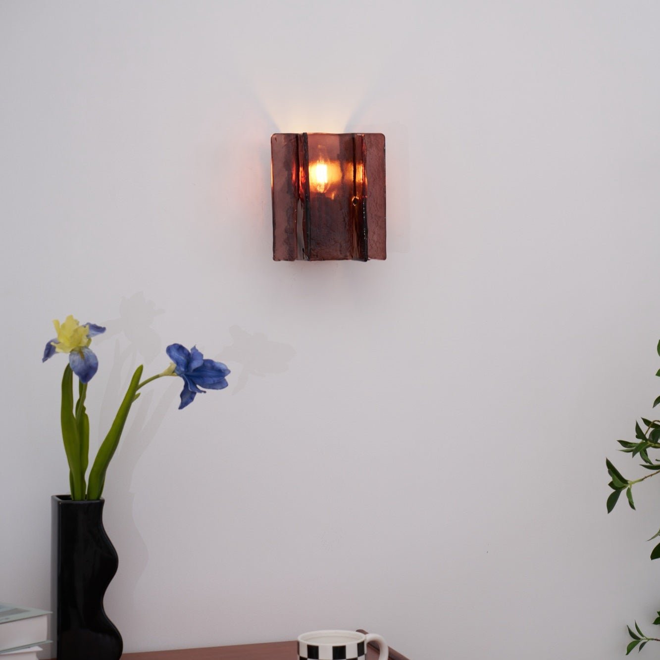 Solanic Lampe Murale Artistique en Verre Élégante