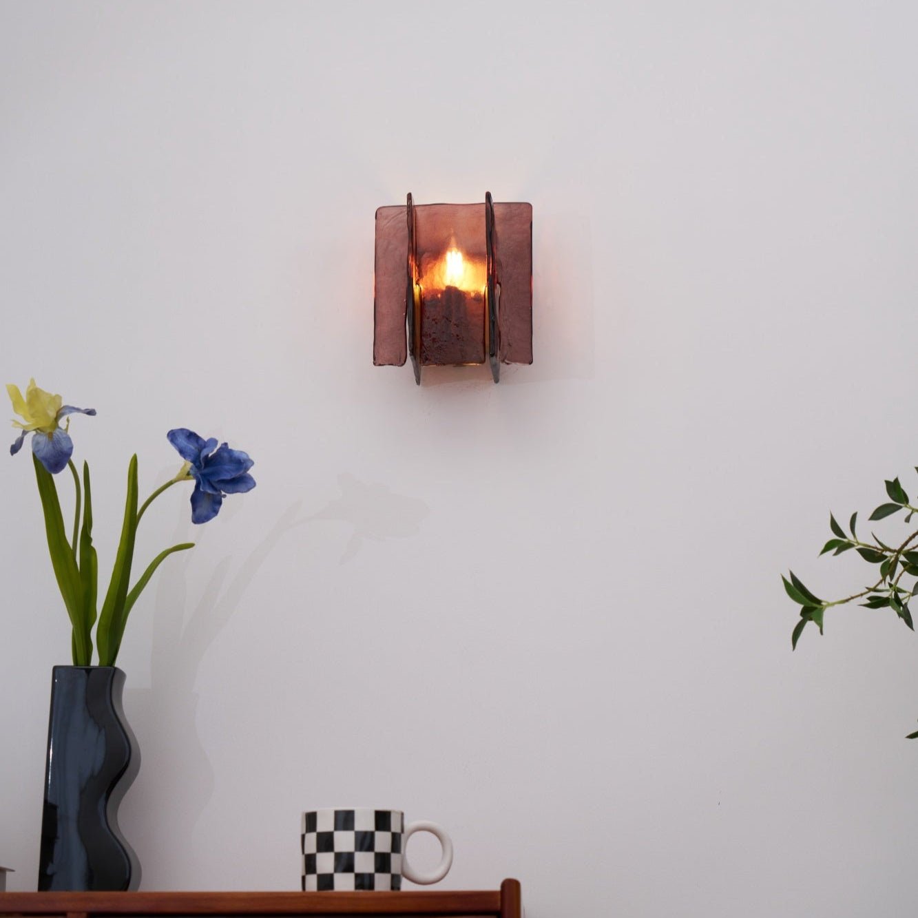 Solanic Lampe Murale Artistique en Verre Élégante