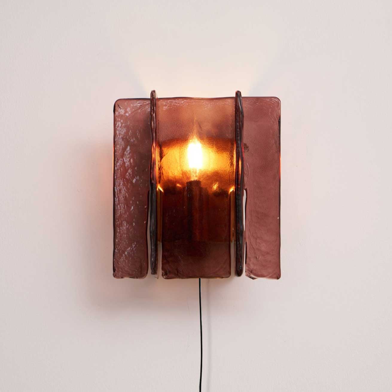 Lustra Wall Light Brass Glass Clear