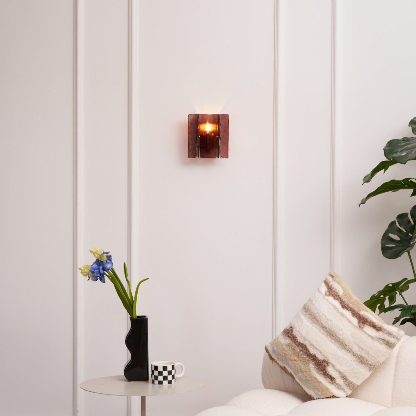 Lustra Wall Light Brass Glass Clear