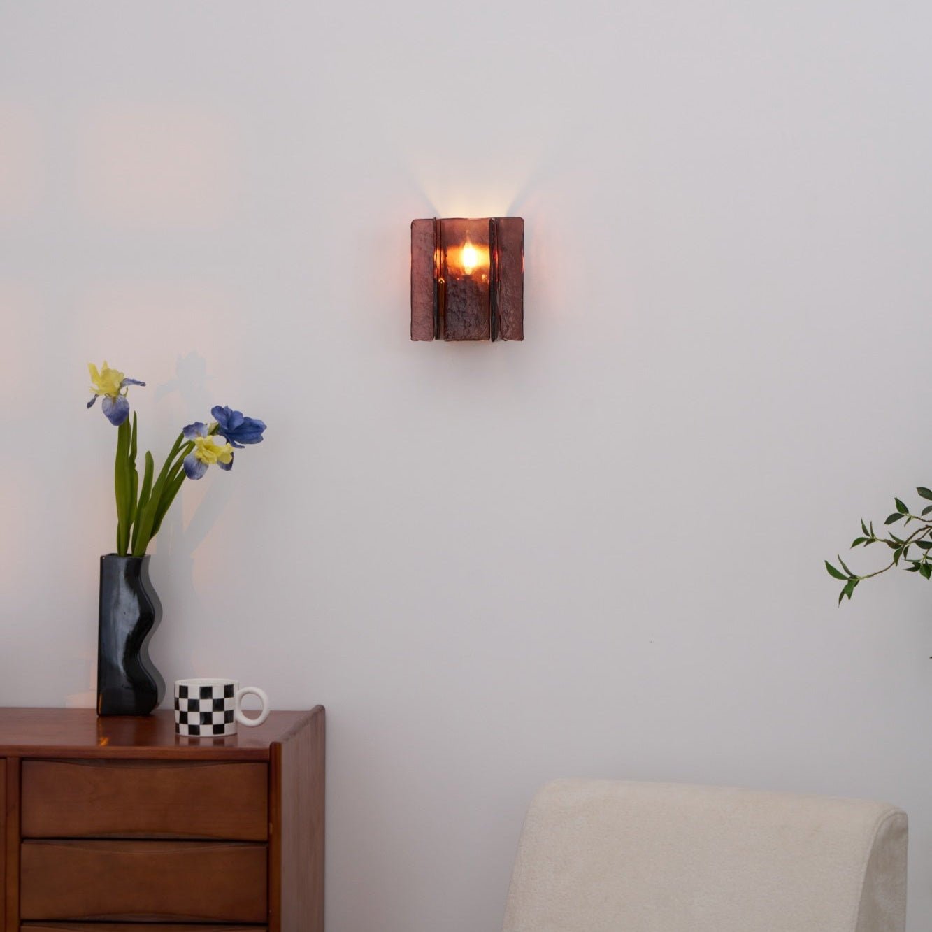 Solanic Lampe Murale Artistique en Verre Élégante