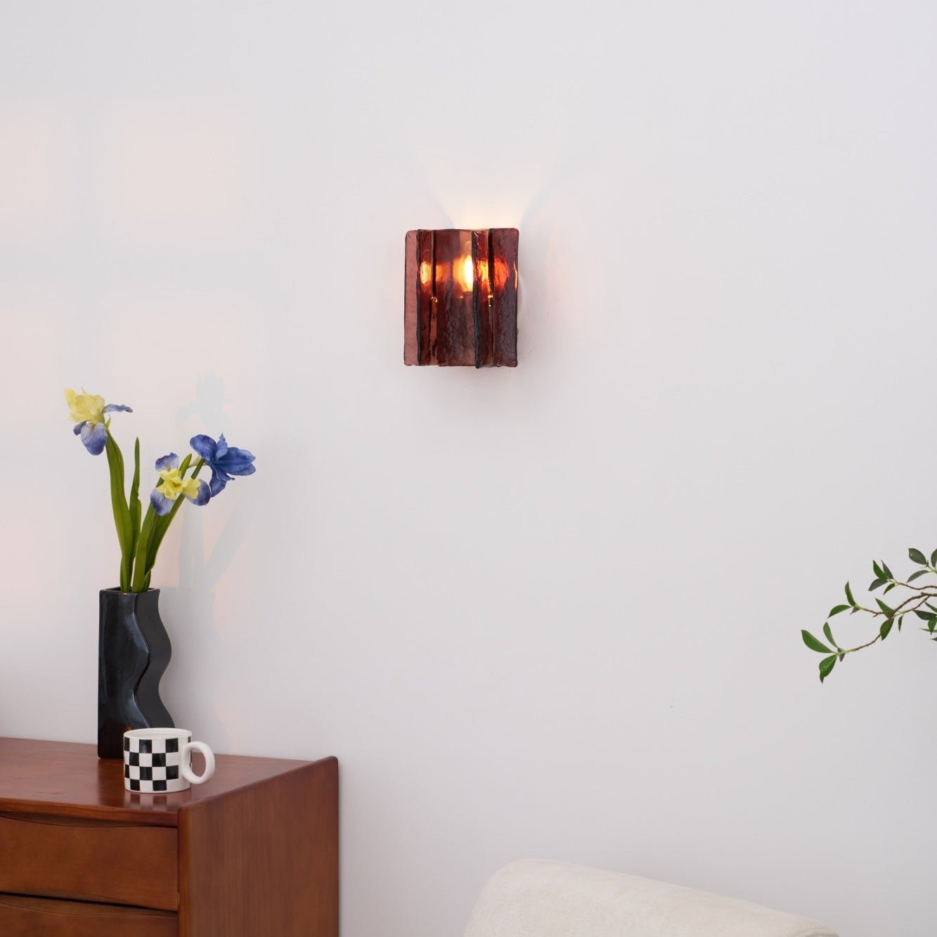 Solanic Lampe Murale Artistique en Verre Élégante
