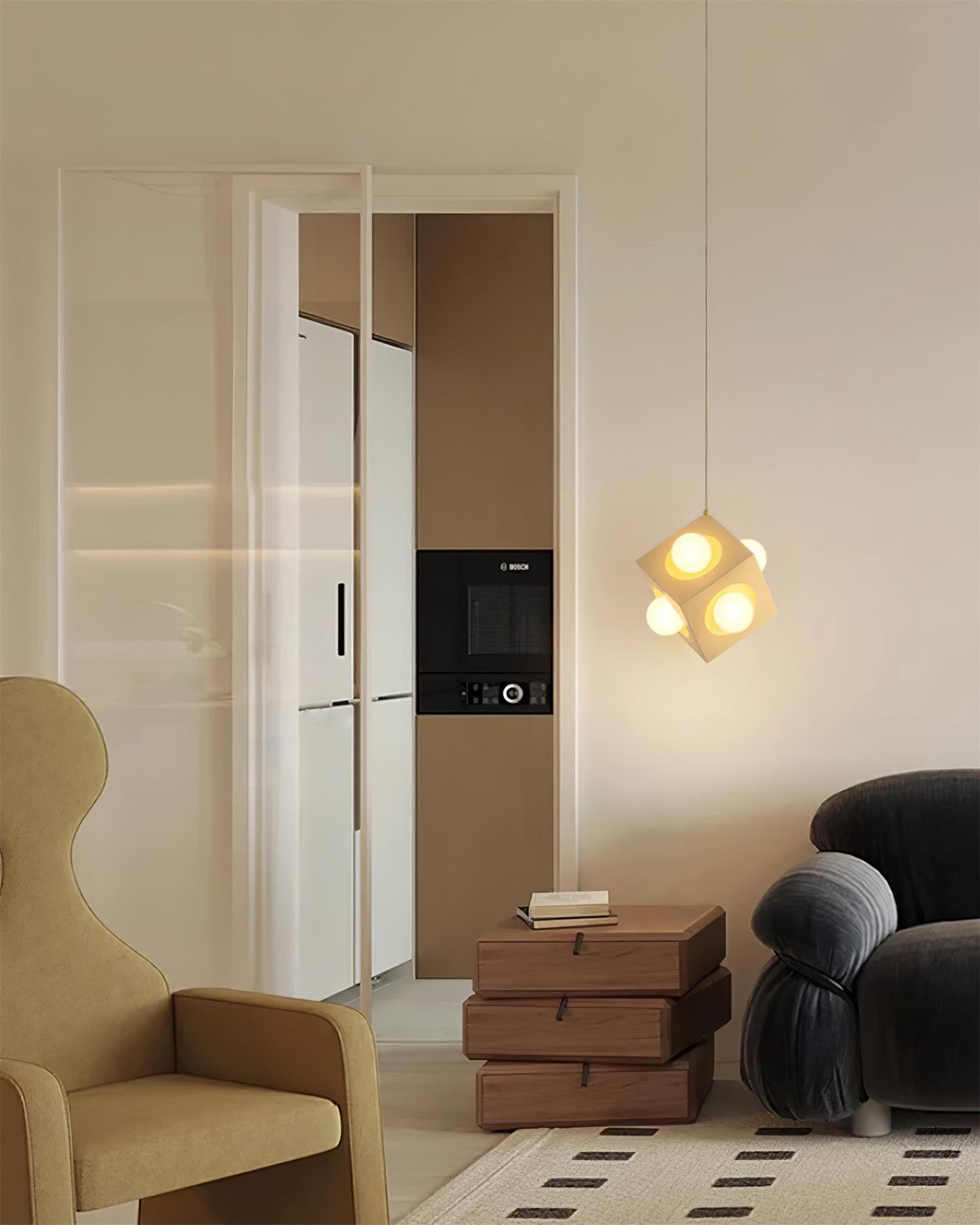 Block Lampe Suspendue Cubique Minimaliste