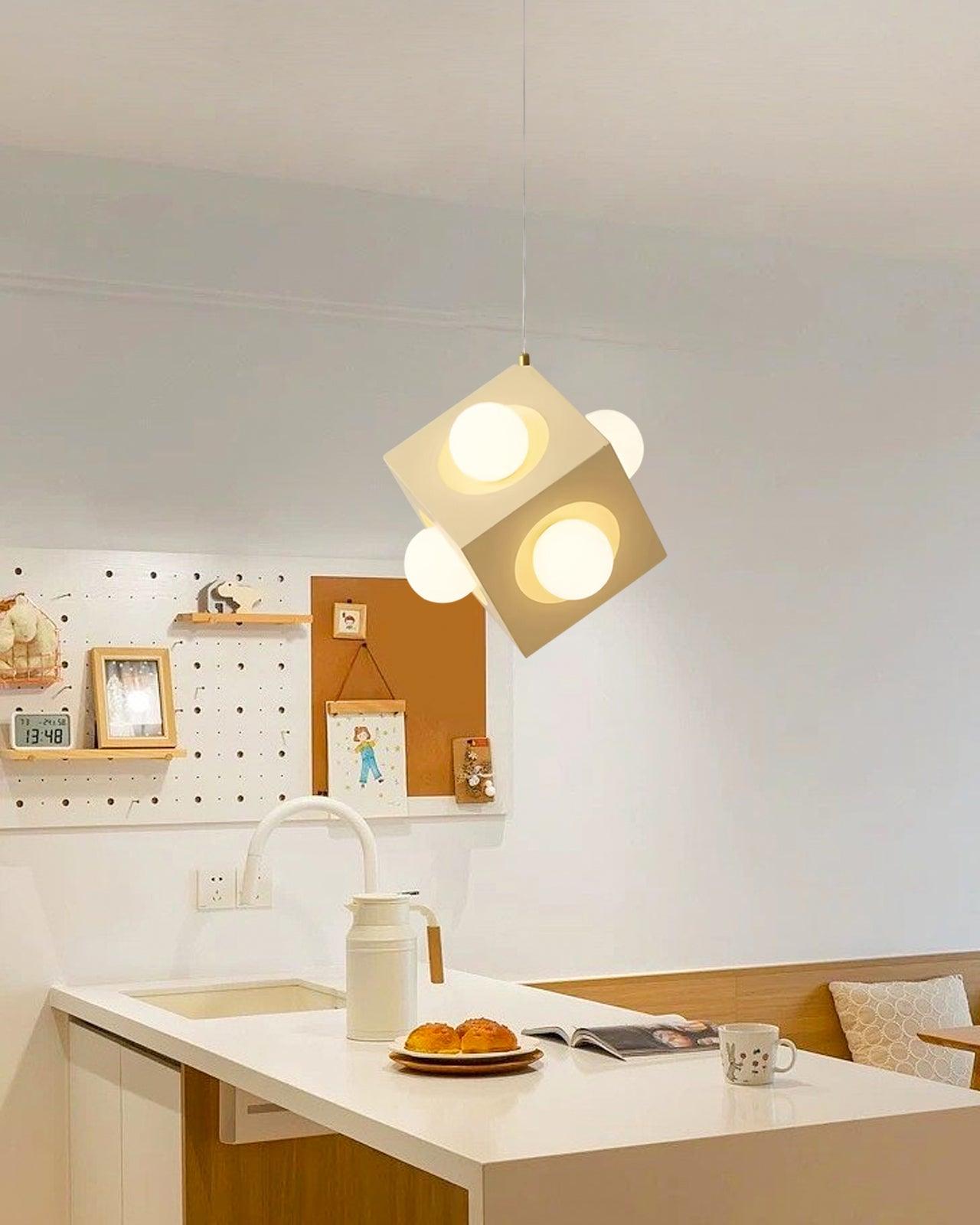 Block Lampe Suspendue Cubique Minimaliste