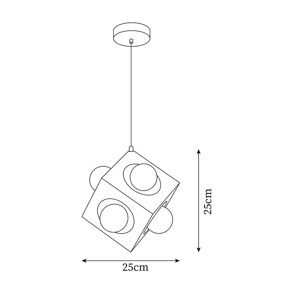 Block Lampe Suspendue Cubique Minimaliste