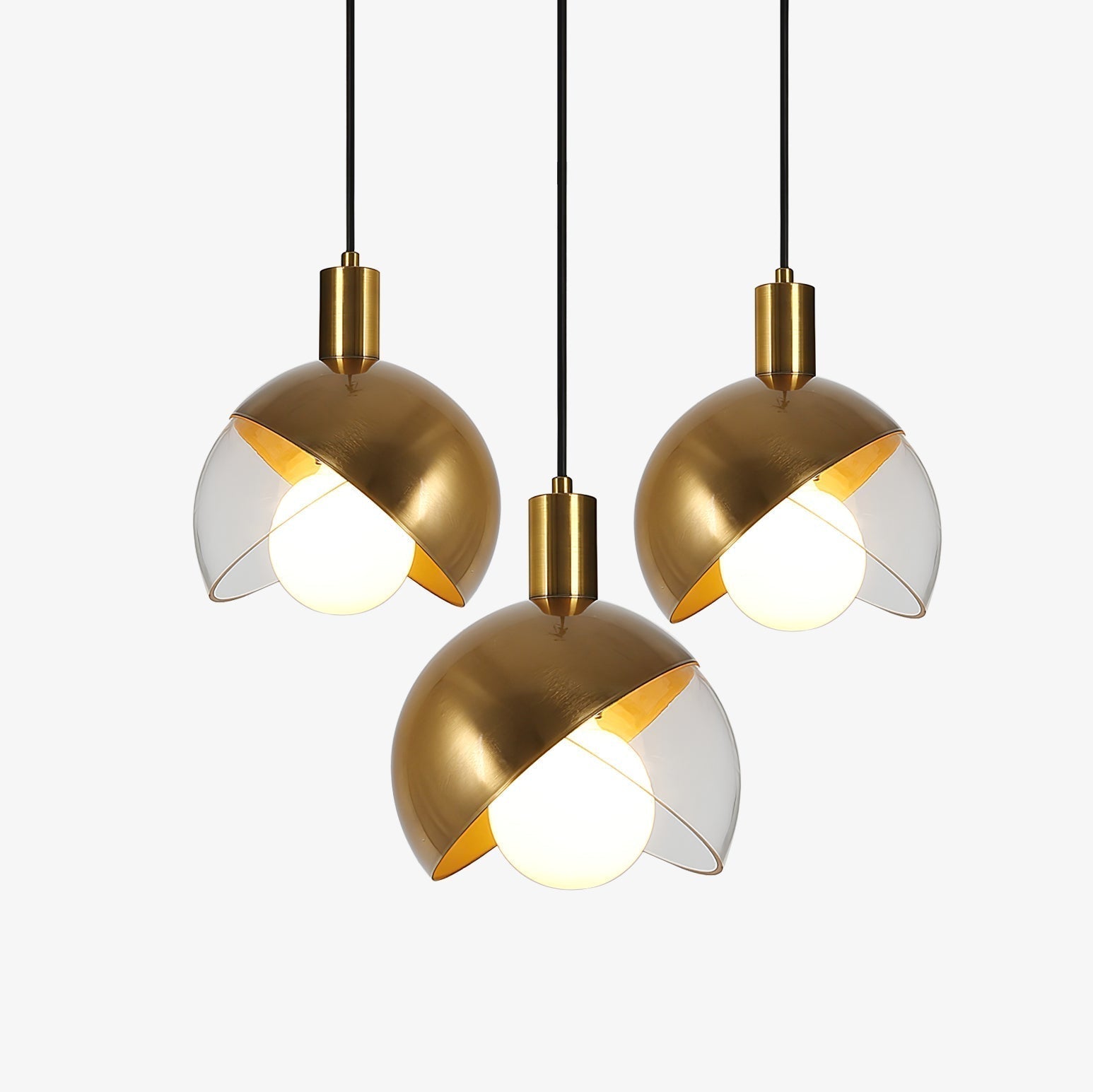 Solara Suspension Demi-Dôme Globe Mid-Century
