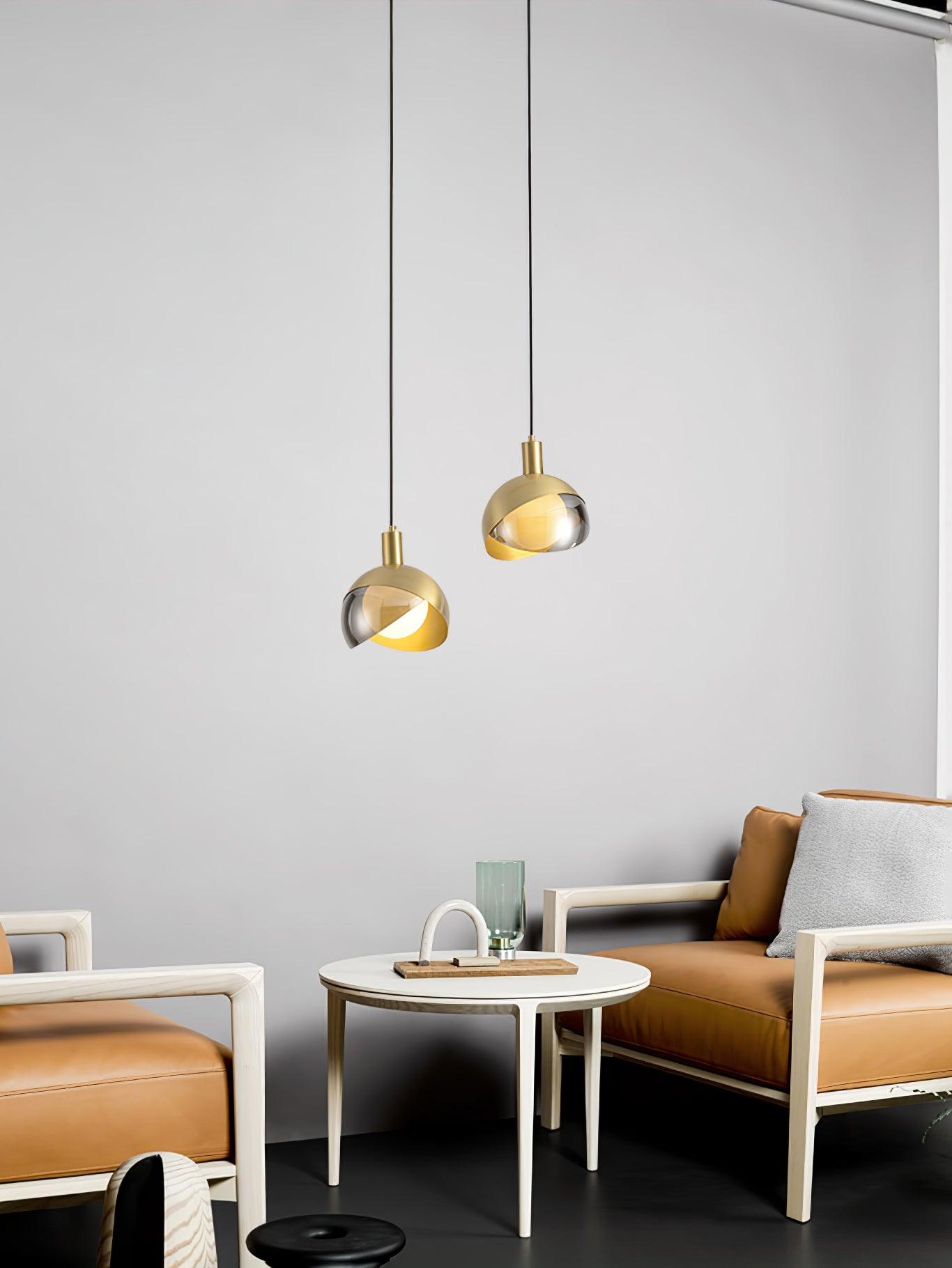 Solara Suspension Demi-Dôme Globe Mid-Century