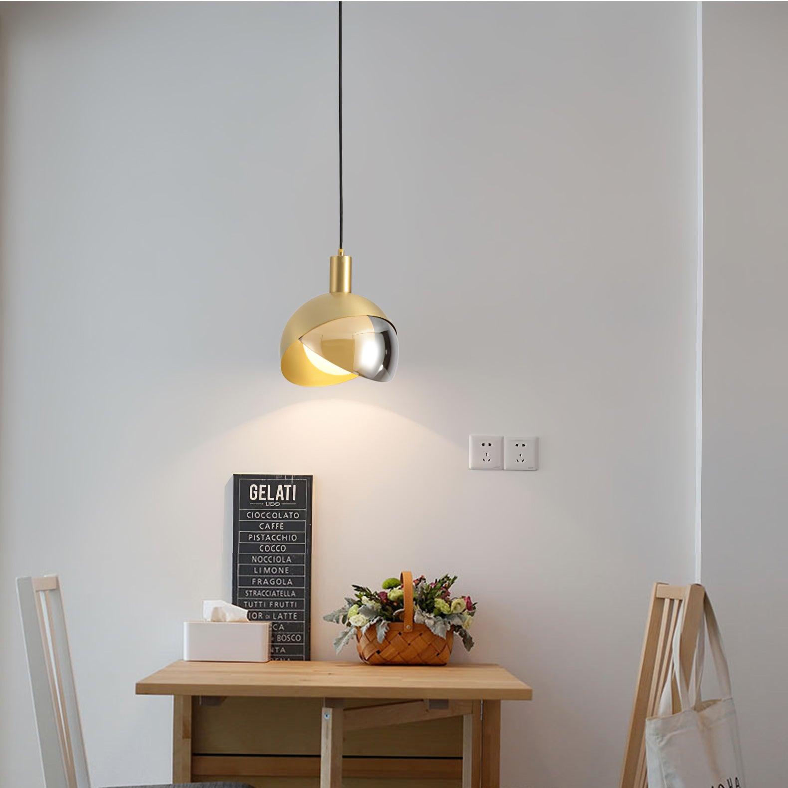 Solara Suspension Demi-Dôme Globe Mid-Century
