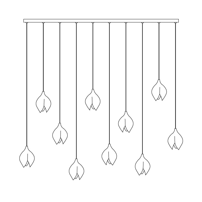 Lustra Suspension Lampe Céramique Florale Blanche