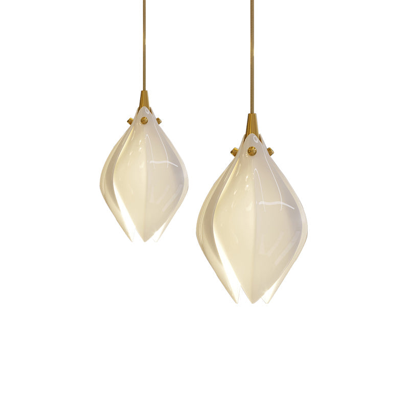 Lustra Suspension Lampe Céramique Florale Blanche