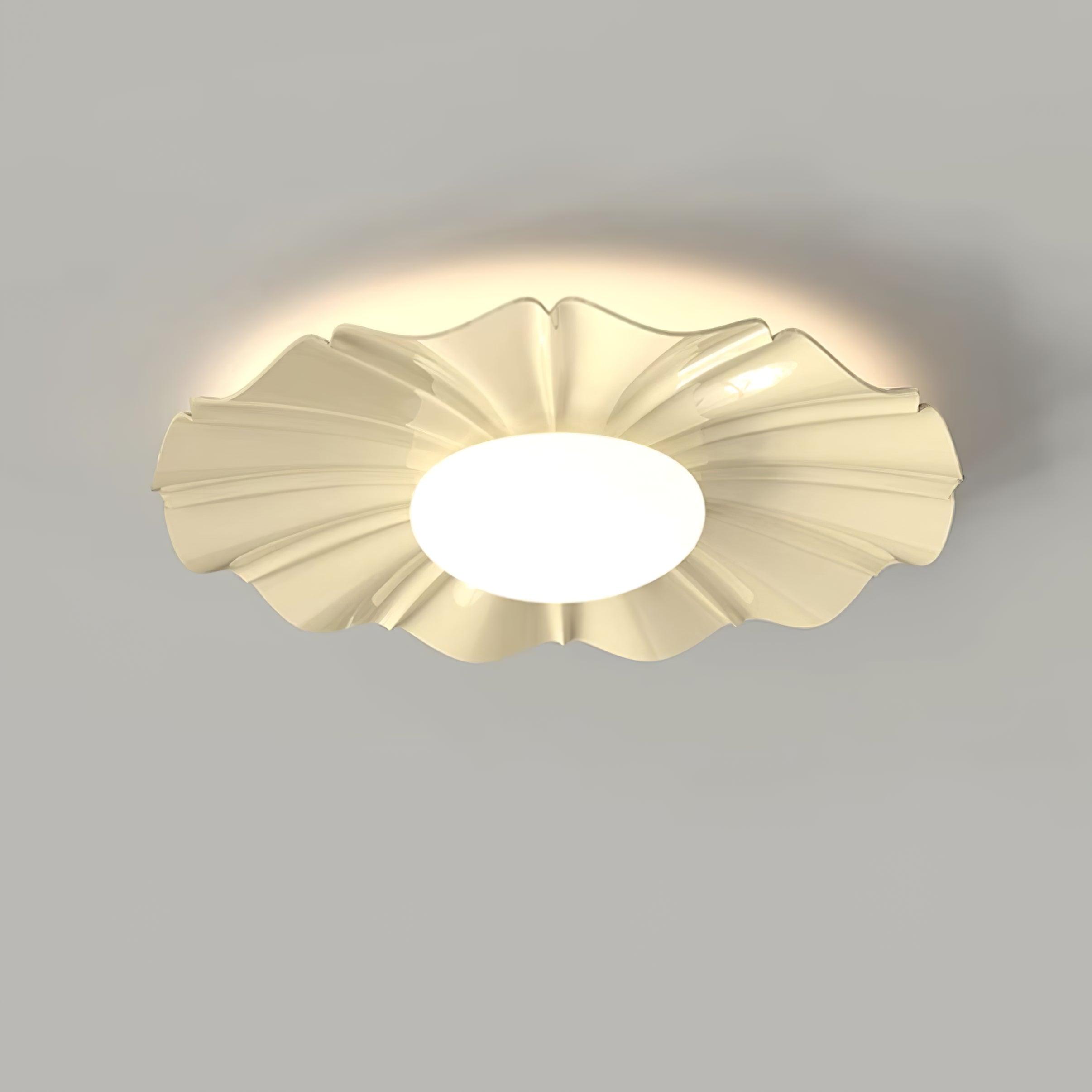 Lustra Plafonnier Or LED Sculpté pour Chambre