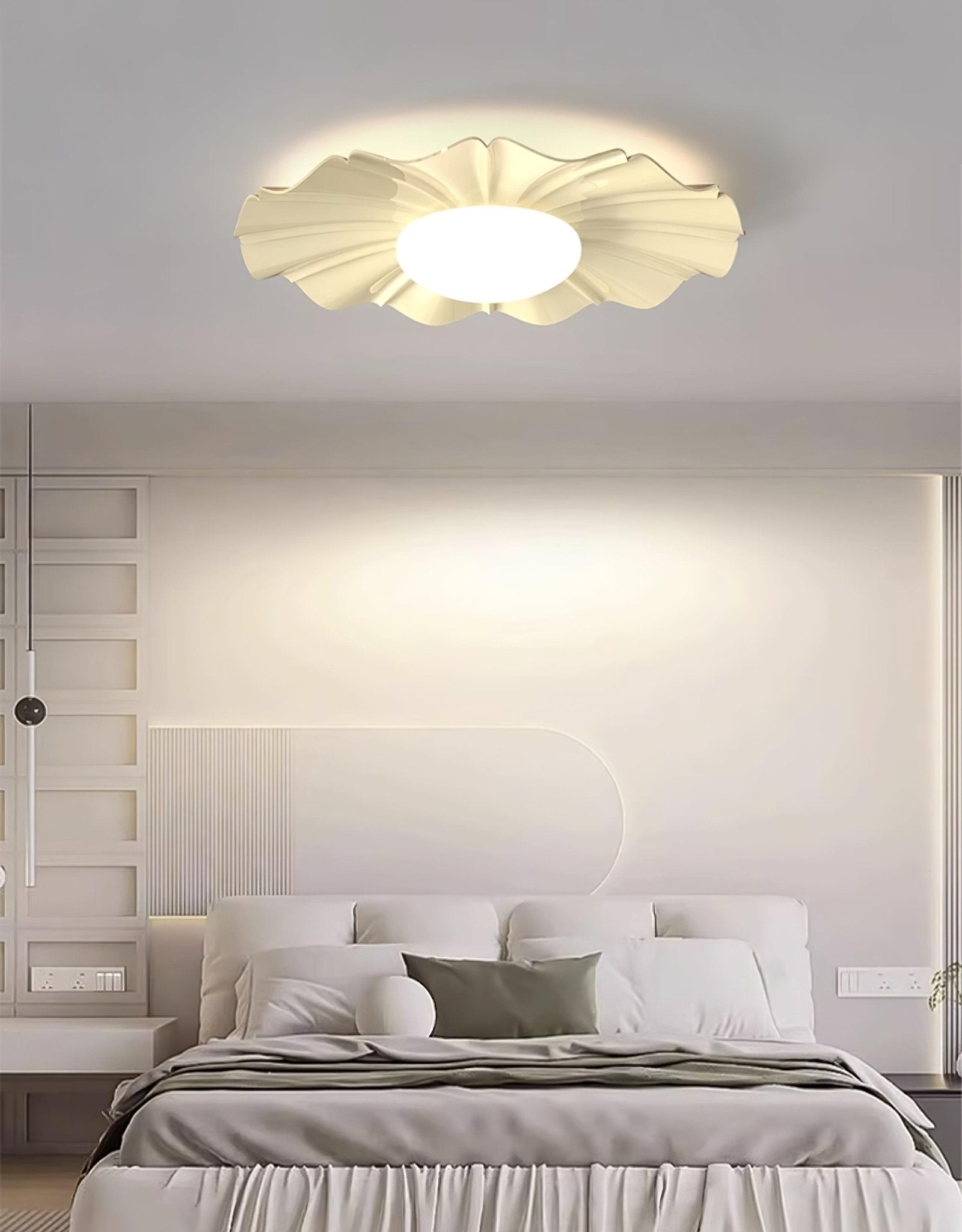 Lustra Plafonnier Or LED Sculpté pour Chambre