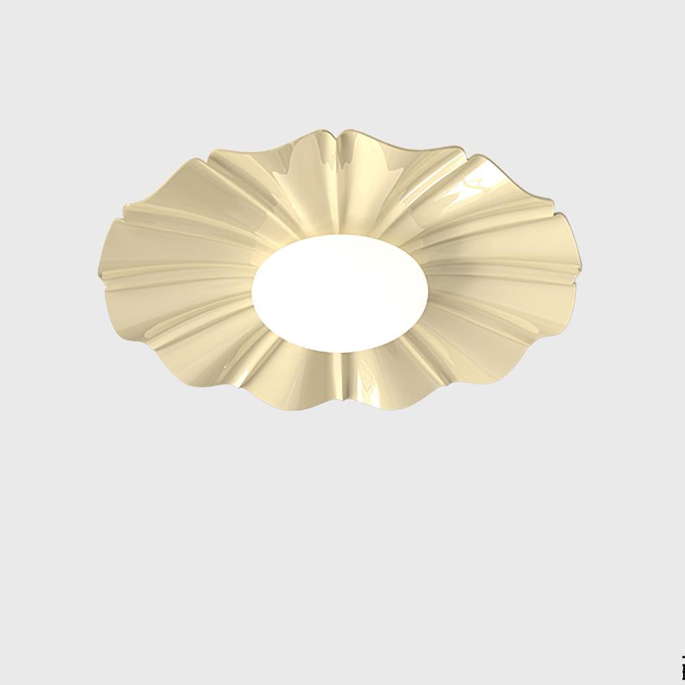 Lustra Plafonnier Or LED Sculpté pour Chambre