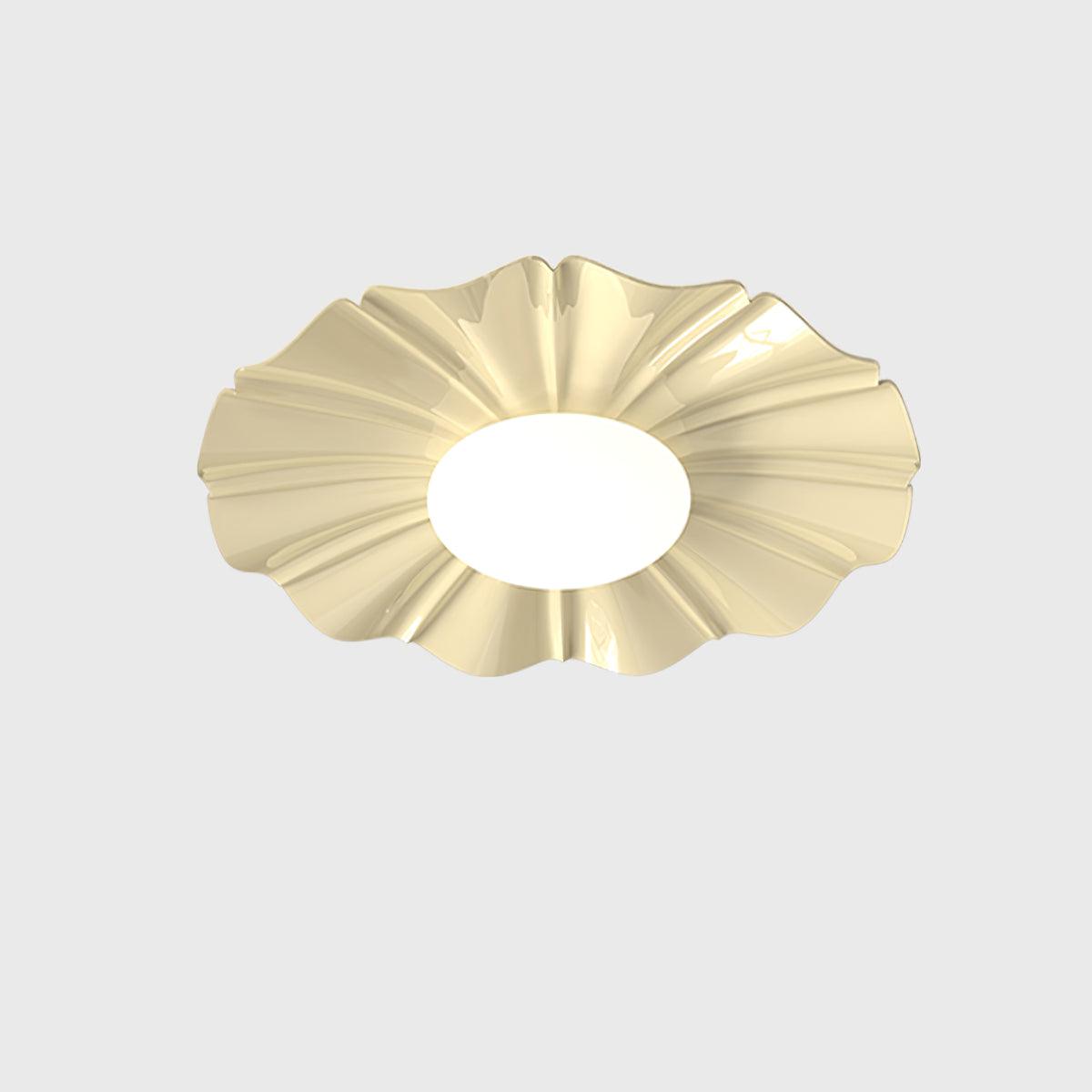 Lustra Plafonnier Or LED Sculpté pour Chambre