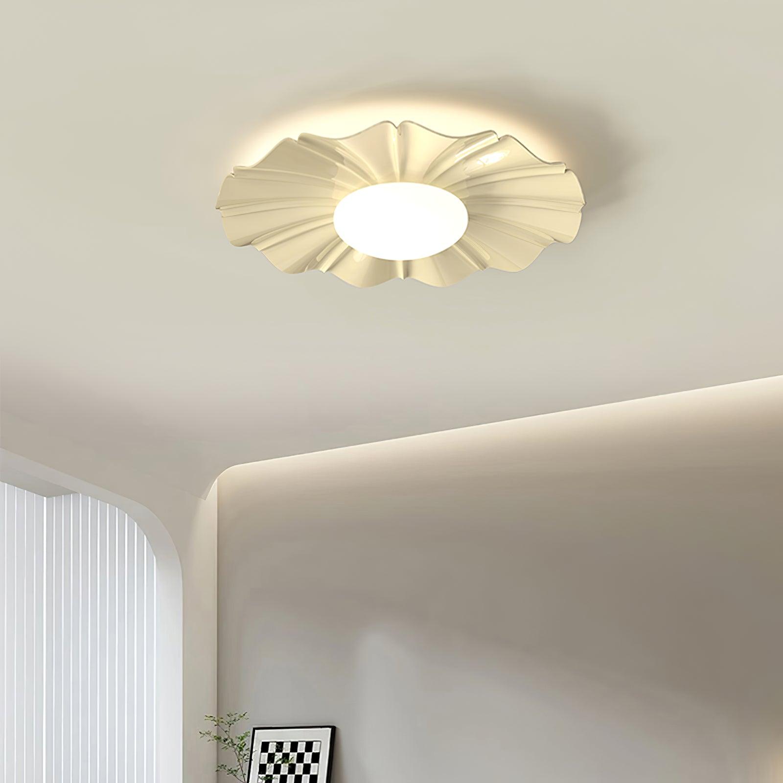Lustra Plafonnier Or LED Sculpté pour Chambre